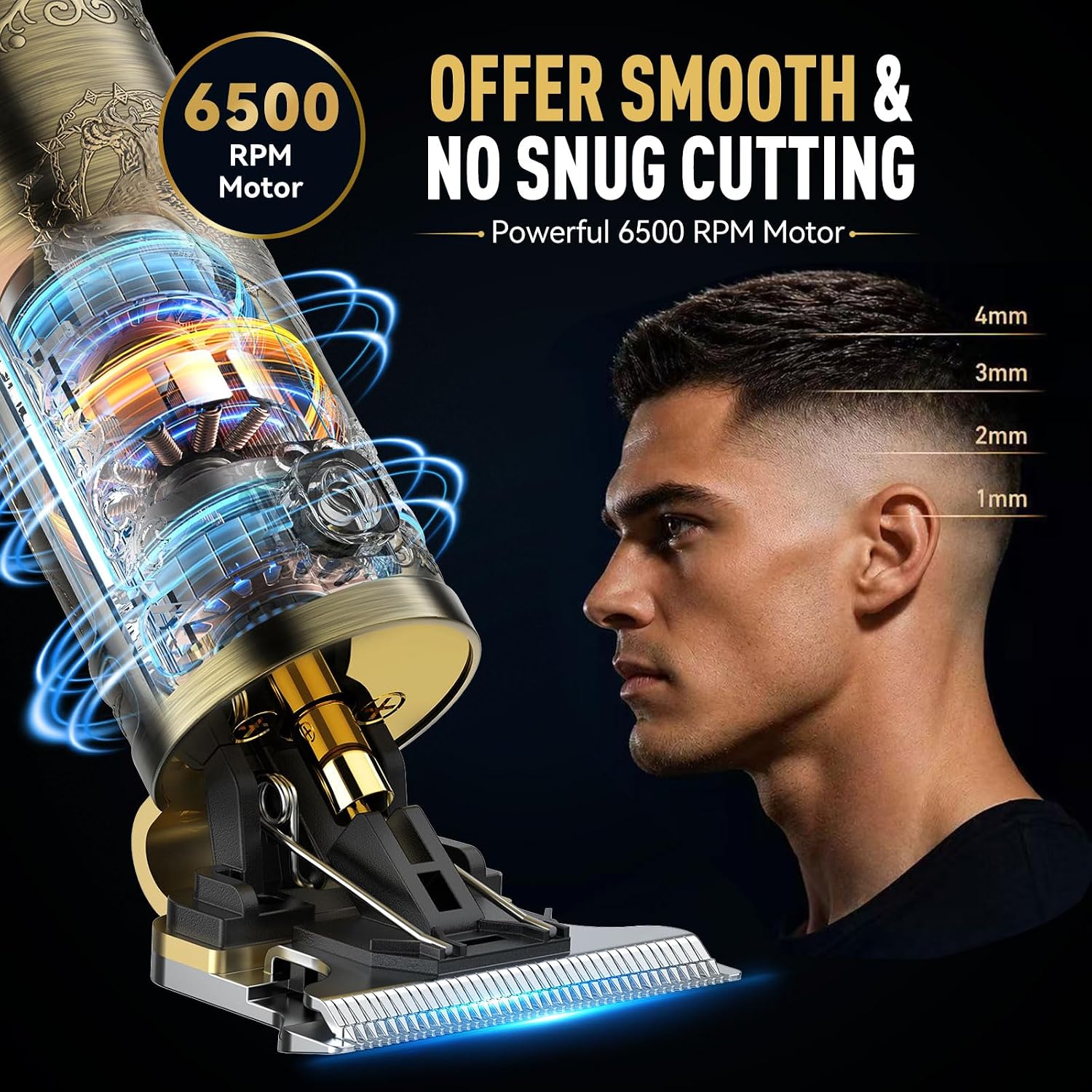 Detalle de Solati Beard Trimmer for Men: Premium Titanium Blades, LCD Display and 300-Minute Cordless Runtime