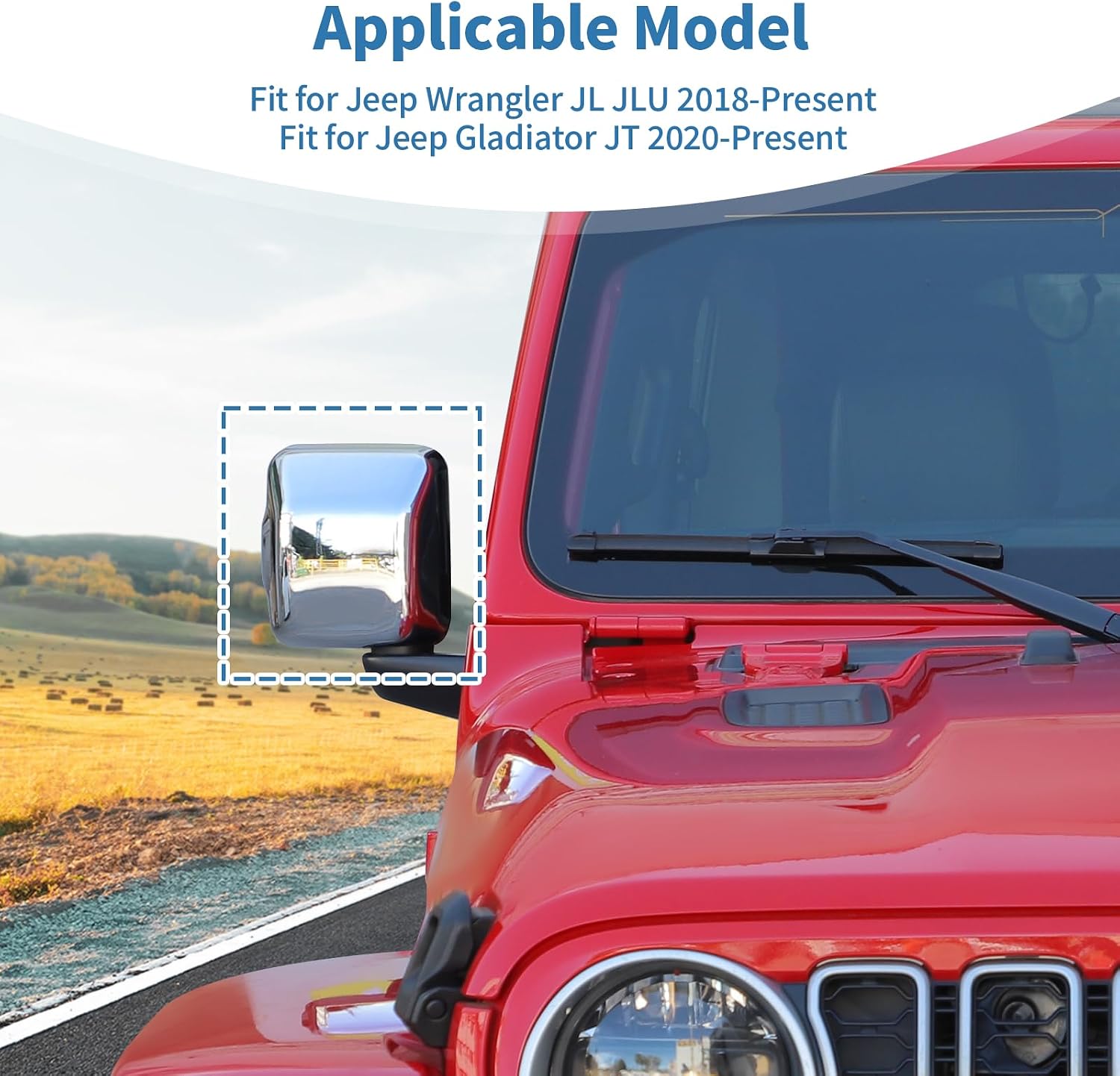 Detalle de PDKLIN Side Mirror Cap Covers ABS