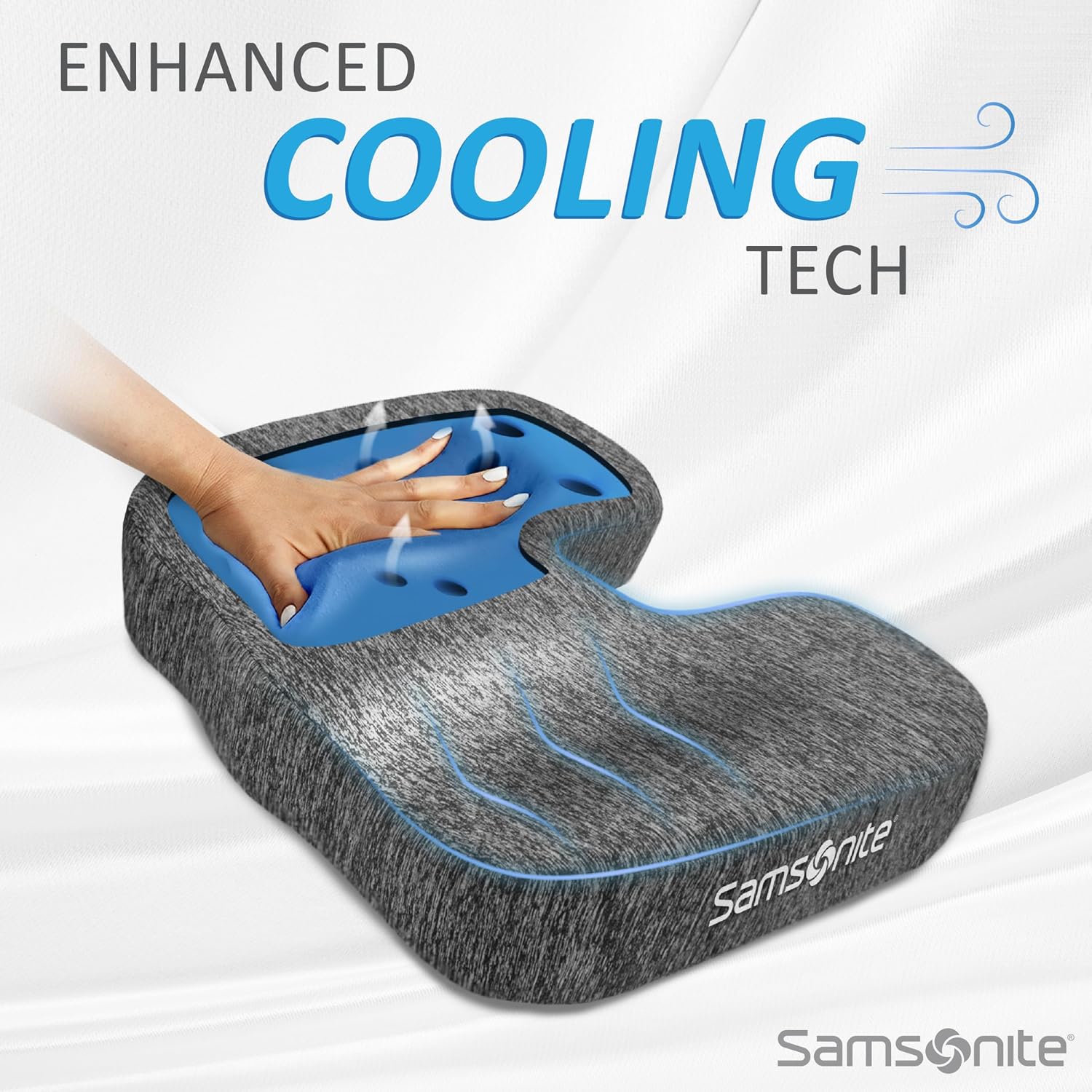Thumbnail 1 de Samsonite SA6437 Gel-Infused Memory Foam Seat Cushion with Cooling Gel