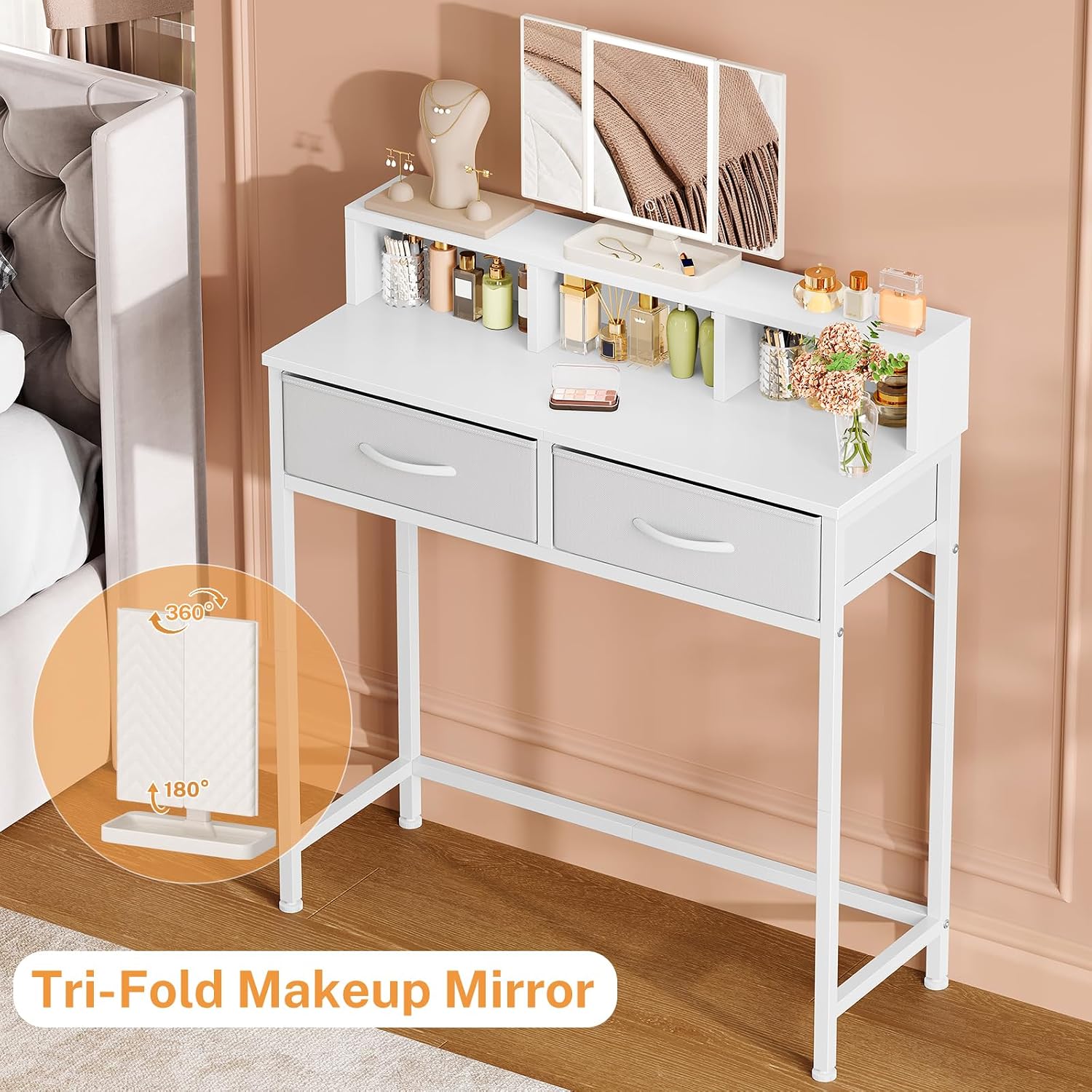 Detalle de TEENFON Makeup Vanity, 27.6-inch