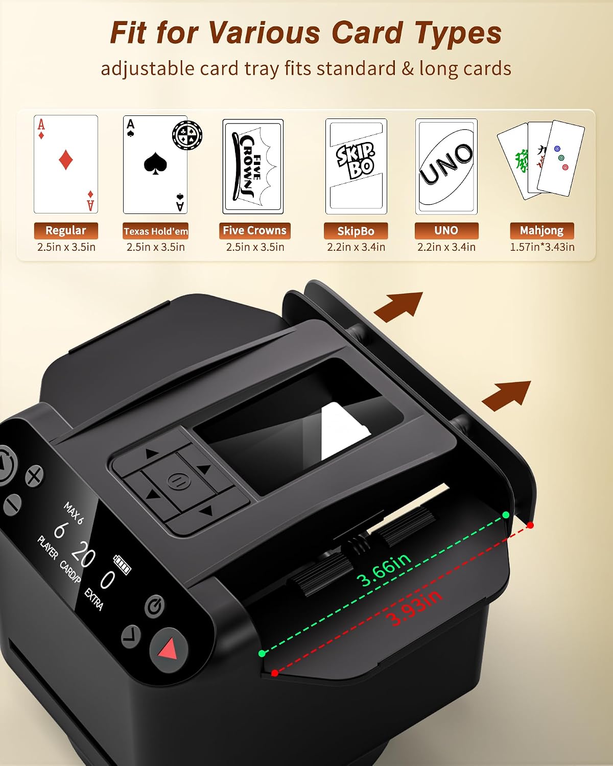 Thumbnail 4 de INNCNN 2-in-1 Automatic Card Shuffler & Dealer Machine with 4 Remotes (1–2 Decks, USB-C Rechargeable)