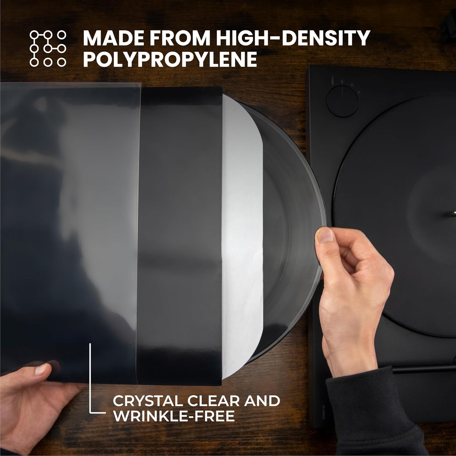 Thumbnail 3 de Big Fudge 12" Vinyl Record Sleeves (Outer Sleeves) 50-Pack — Crystal Clear HD Polypropylene Covers