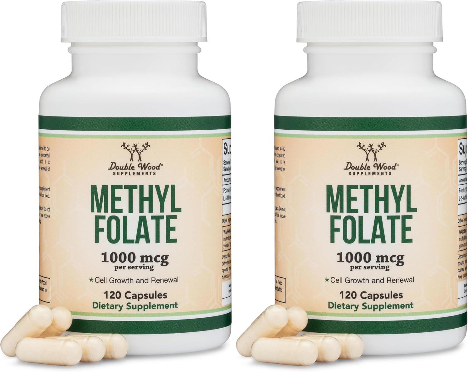 Detalle 2 de Double Wood Methylfolate Supplement, 1,000 mcg