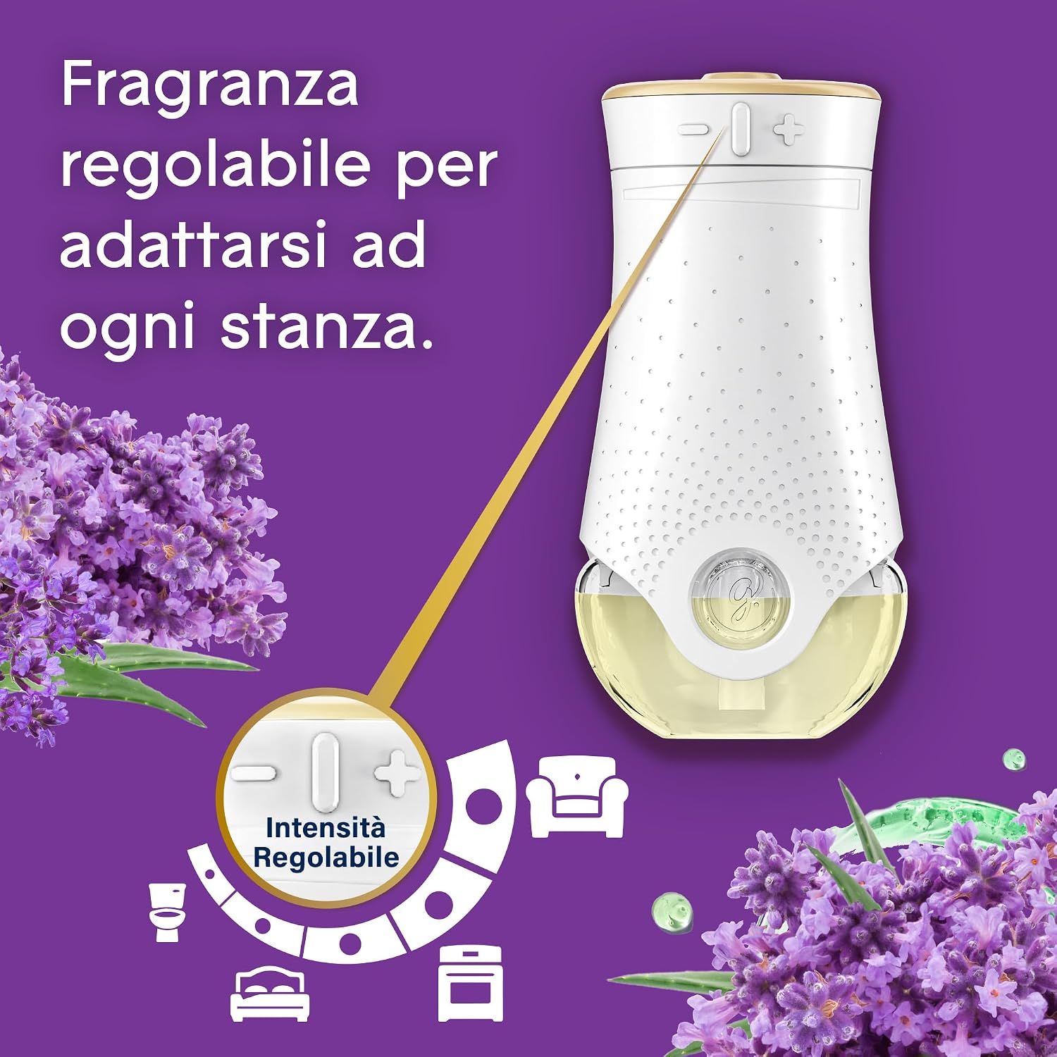 Thumbnail 1 de Glade Diffusore Elettrico per Ambienti con Olio Essenziale Lavanda & Aloe Vera – 3 Ricariche