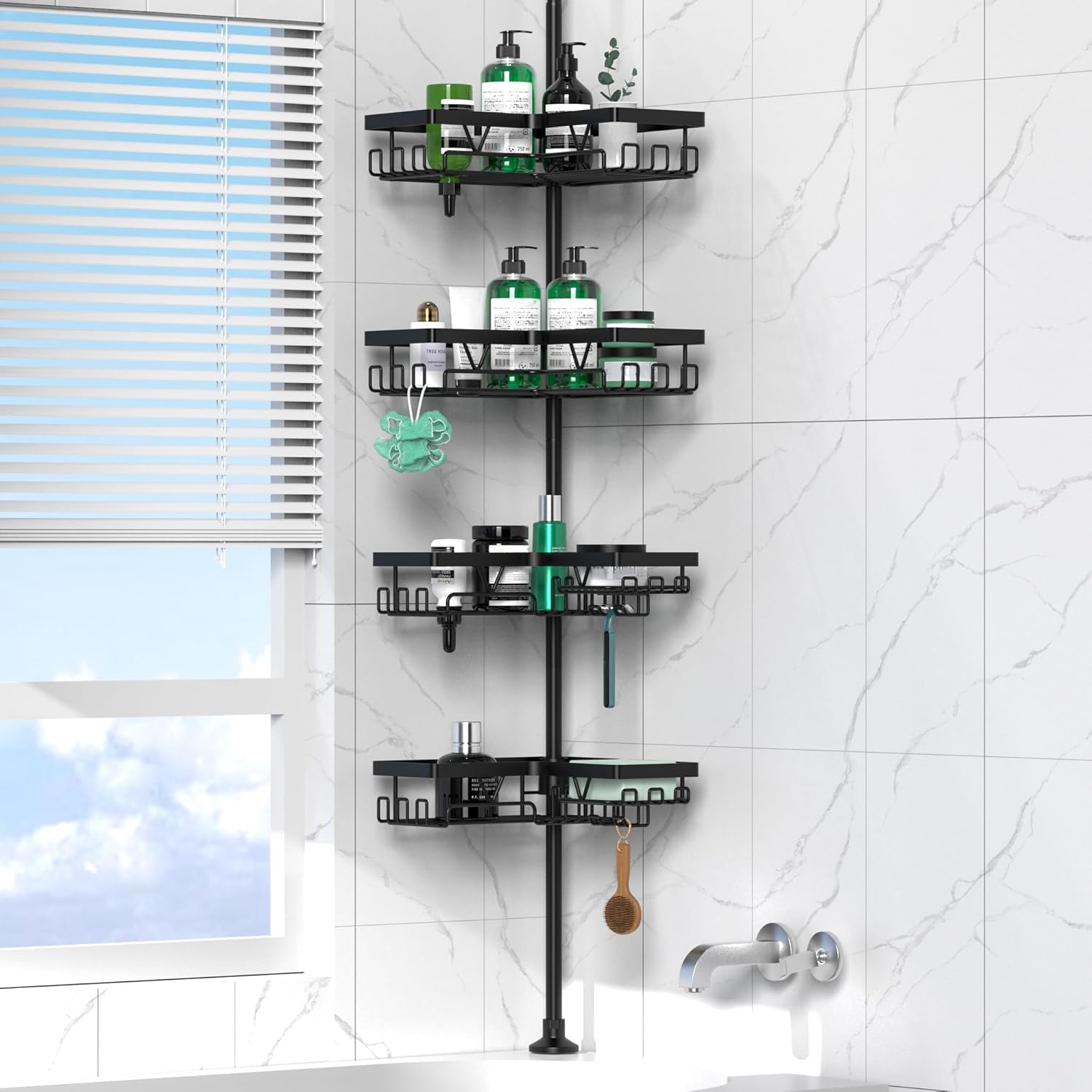 Thumbnail 6 de Cooeco Corner Shower Caddy with 4 Baskets