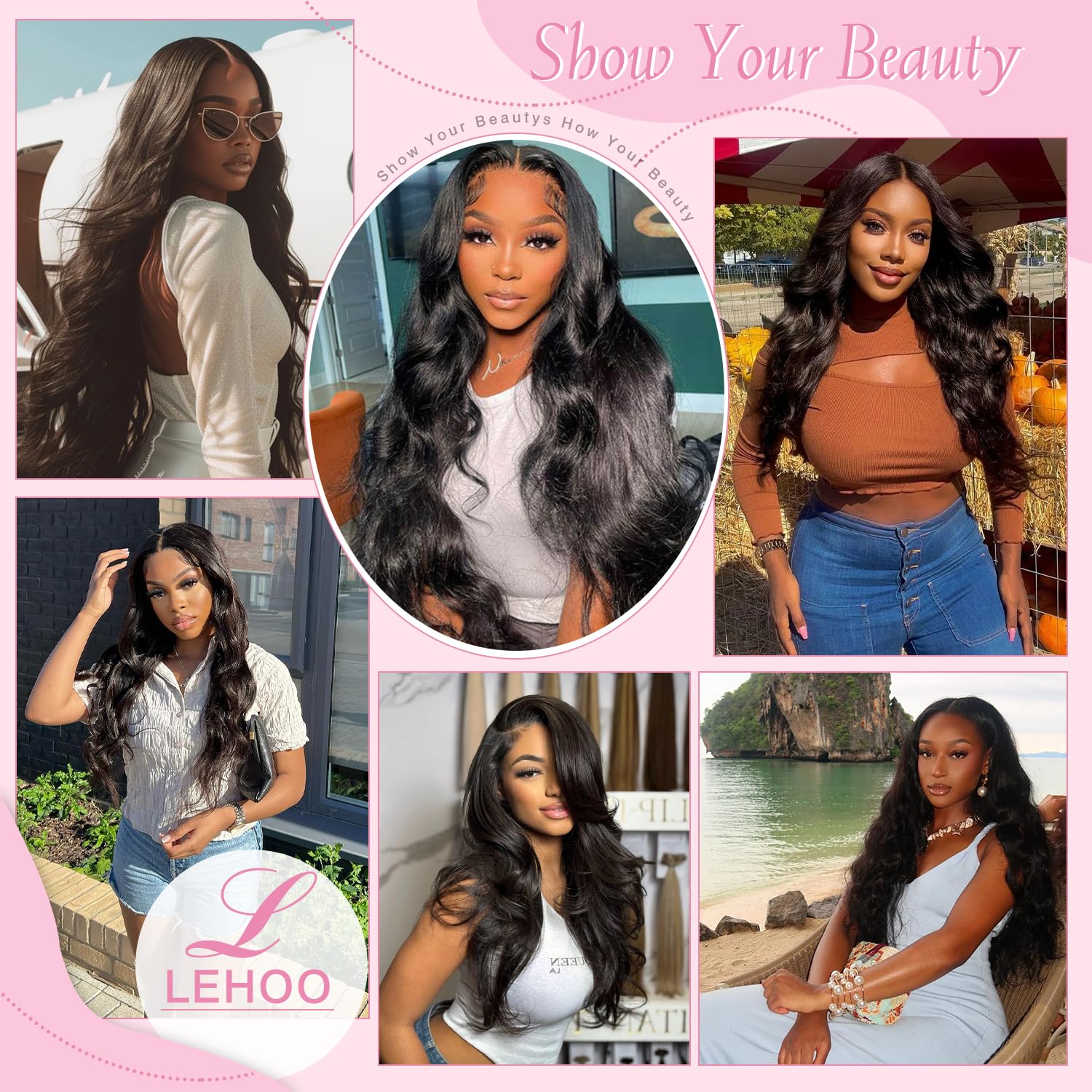 Thumbnail 6 de LEHOO 30 Inch 13x6 Body Wave Lace Front Wig – 220% Density, Virgin Brazilian Human Hair