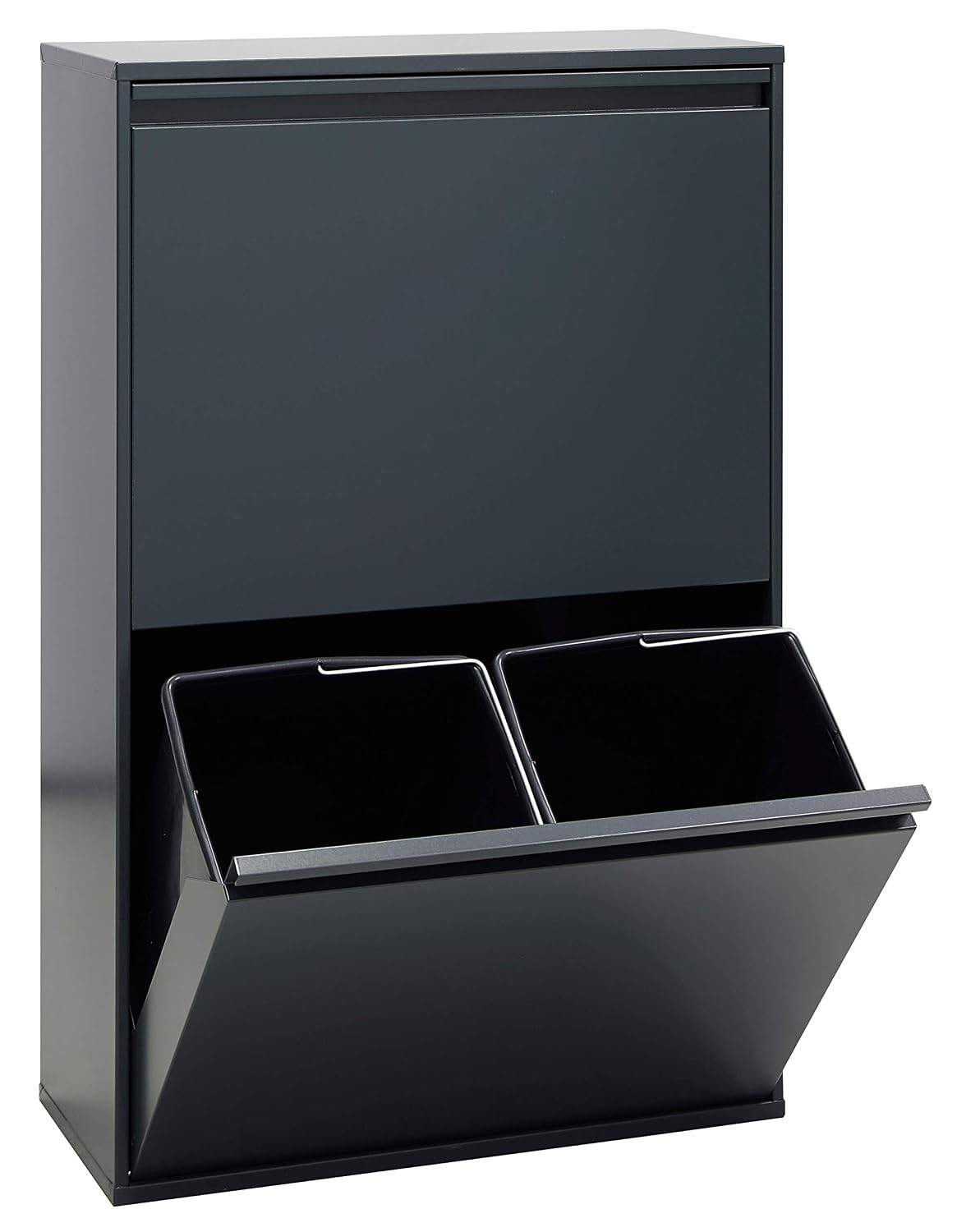 Detalle de Arregui Basic CR604-B Cubo de Basura y Reciclaje 4 Compartimentos ♻