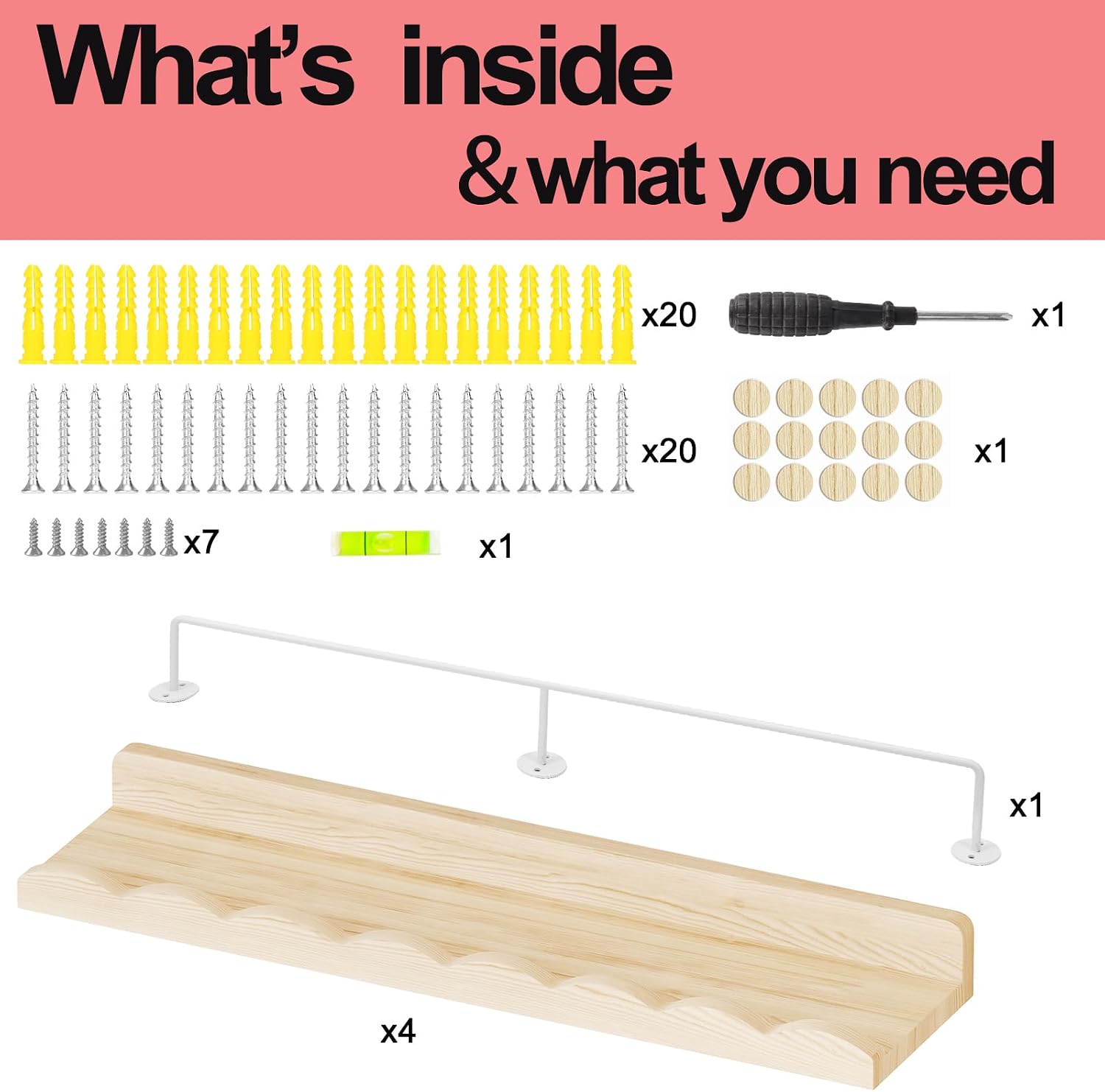 Thumbnail 6 de Fixwal 24 Inch Floating Shelves