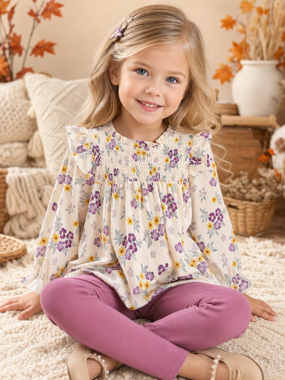 Detalle de Girls' Two-Piece Outfit, Sizes 3T–8 Years