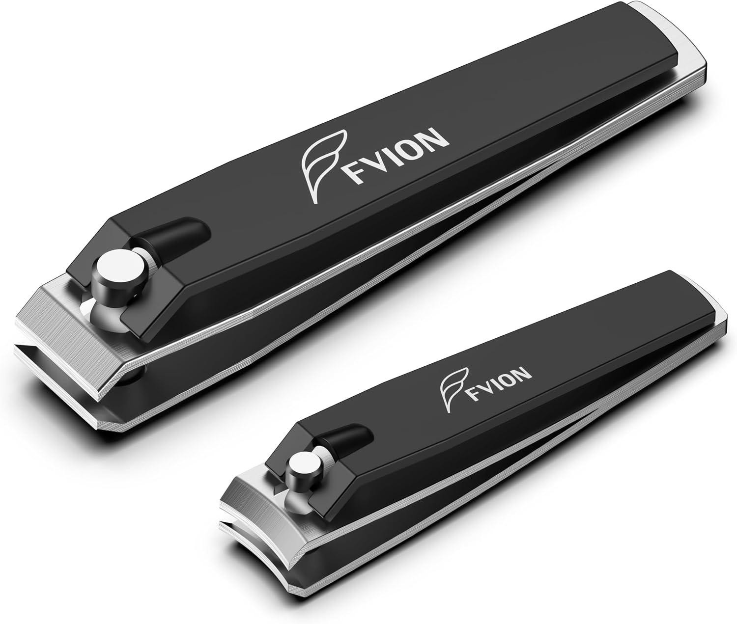 Detalle de FVION BZ-STC-N0538-BK nagelknipperset van roestvrij staal, 2 stuks