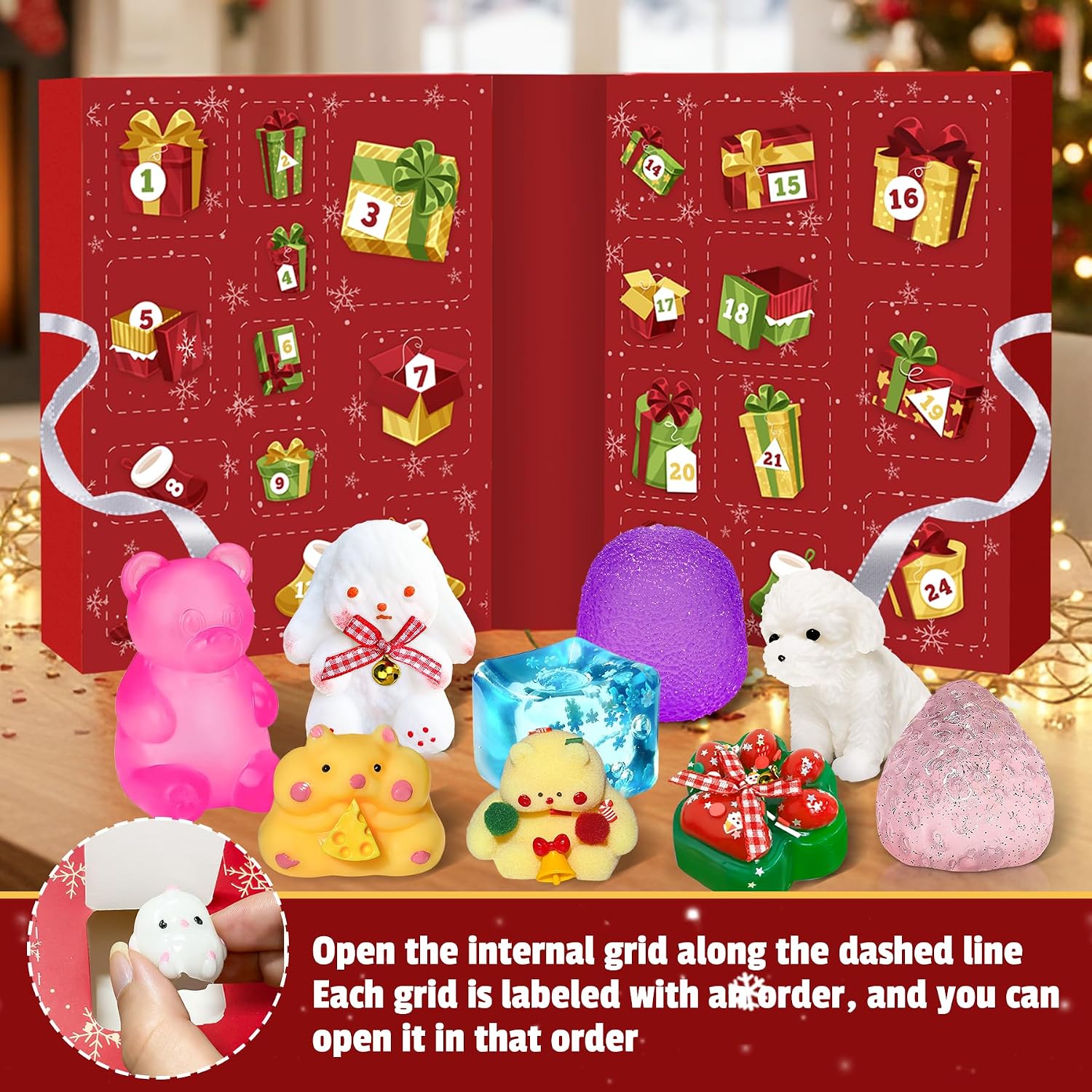 Thumbnail 6 de niaosiben Squishy Fidget Advent Calendar 2026, 24-Day Christmas Toy Countdown