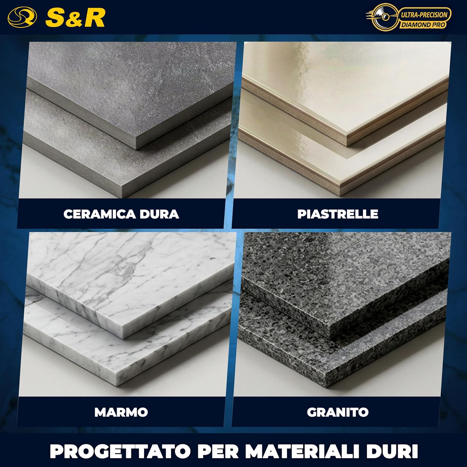 Thumbnail 5 de S&R Disco Diamantato 115 mm per Gres, Piastrelle, Marmo e Ceramica – Taglio pulito e professionale