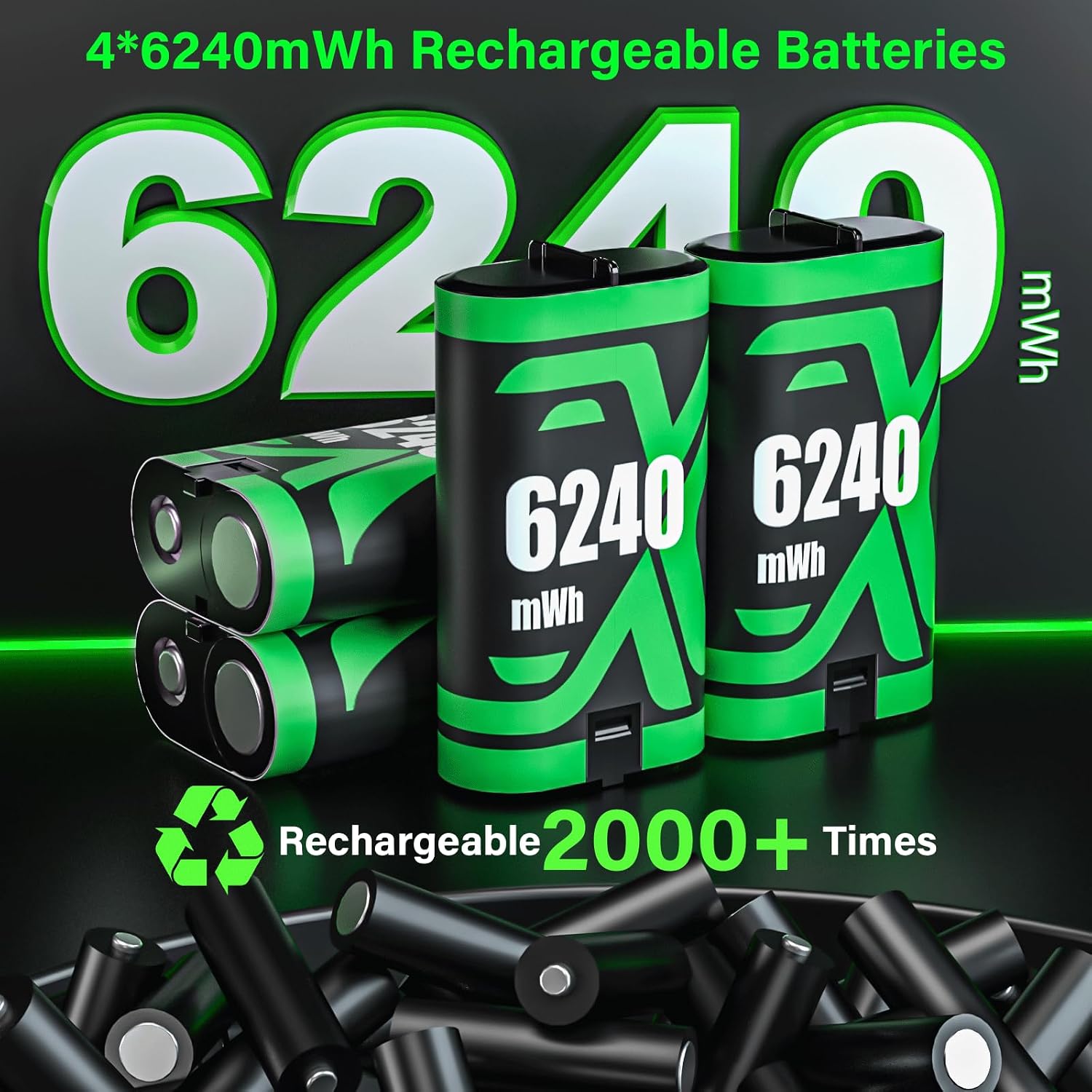 Thumbnail 2 de ZRZLMVP Xbox Controller Battery Pack 4x6240mWh