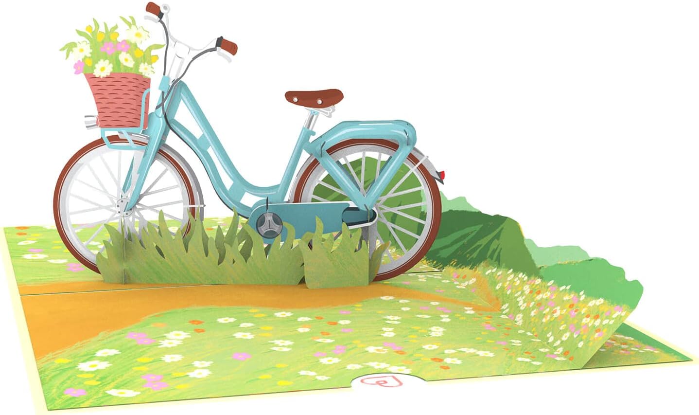 Thumbnail 2 de papercrush Biglietto pop up con bicicletta e fiori – regalo originale per ciclisti e appassionati di bici