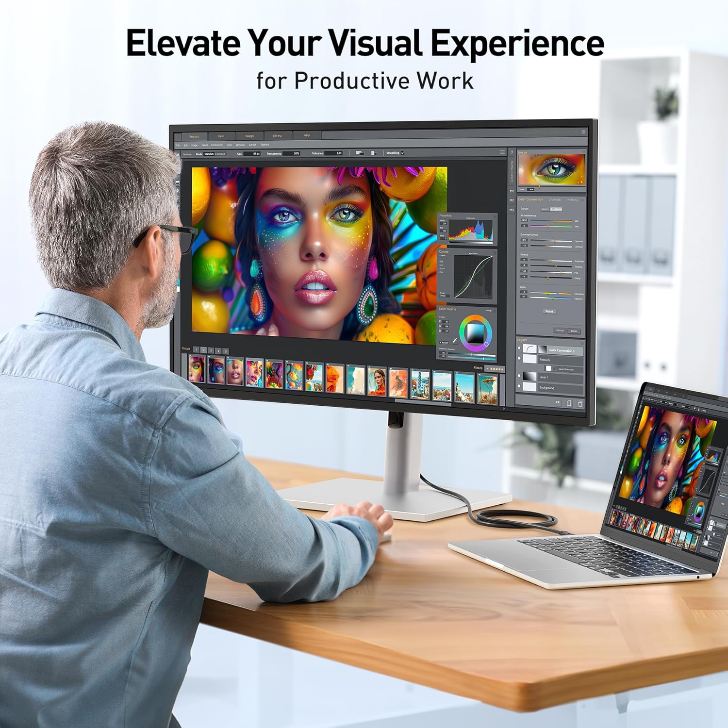 Thumbnail 4 de Cable Matters Unidirectional USB-C to DisplayPort 1.4 6ft