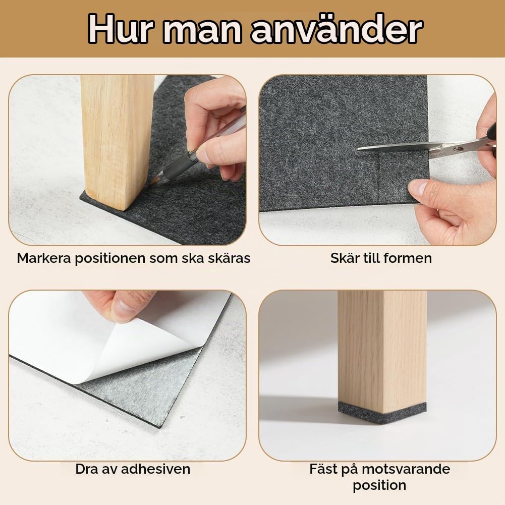 Thumbnail 2 de OSDUE P2-ZZMZ5GRE250623-FBA självhäftande filtdynor, 5 st, 4 mm