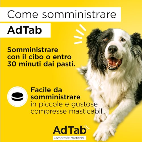 Detalle de AdTab 3 Compresse Masticabili per Cani 900 mg (22-45 Kg) – Contro pulci e zecche, gusto carne