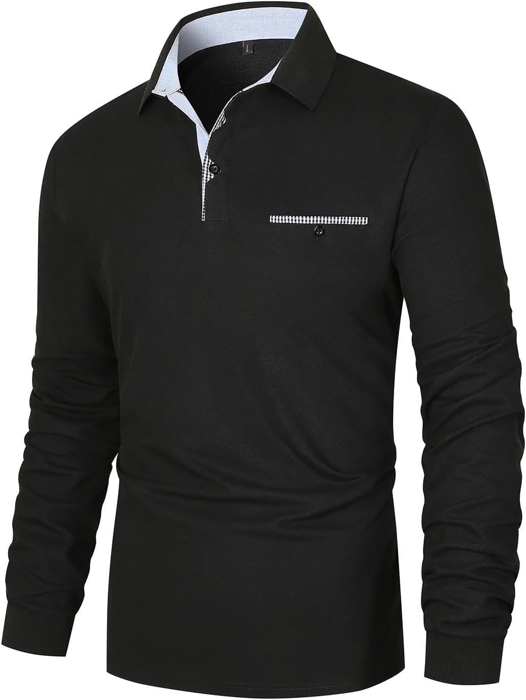 Thumbnail 2 de LIUPMWE Poloshirt Herren Langarm 4-Wege-Stretch