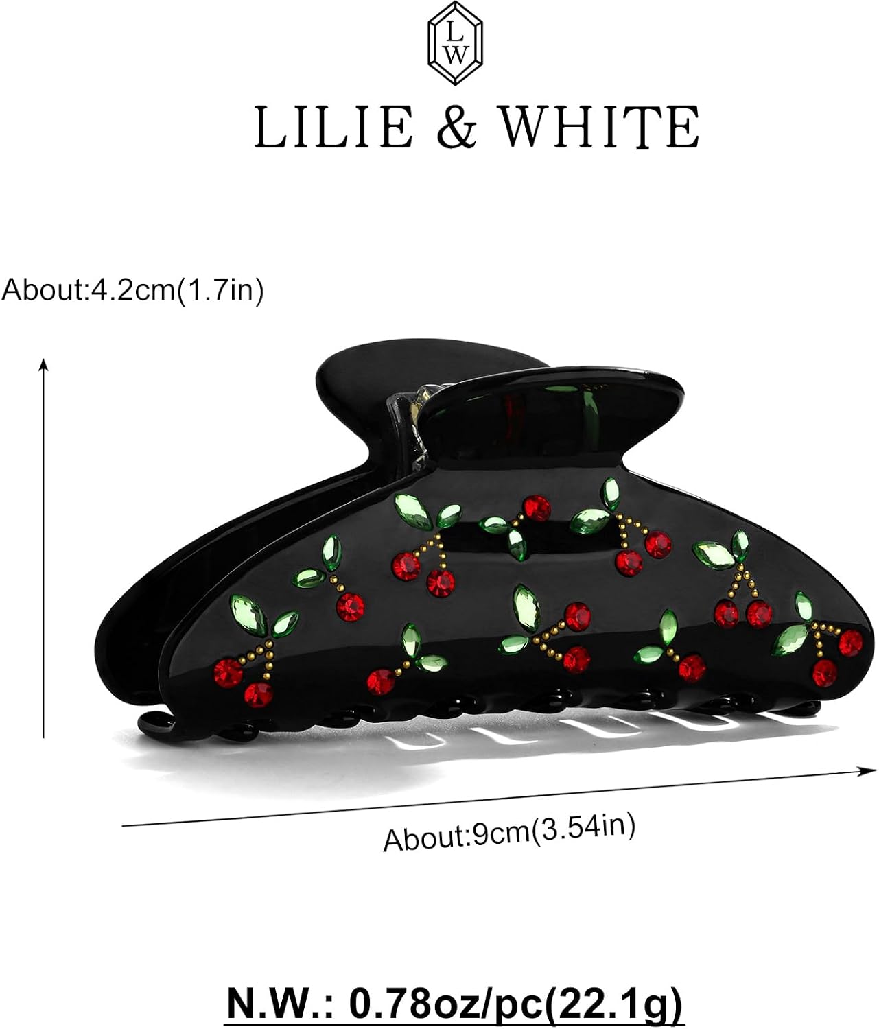 Thumbnail 5 de LILIE&WHITE Pince Cerises Noire Strass