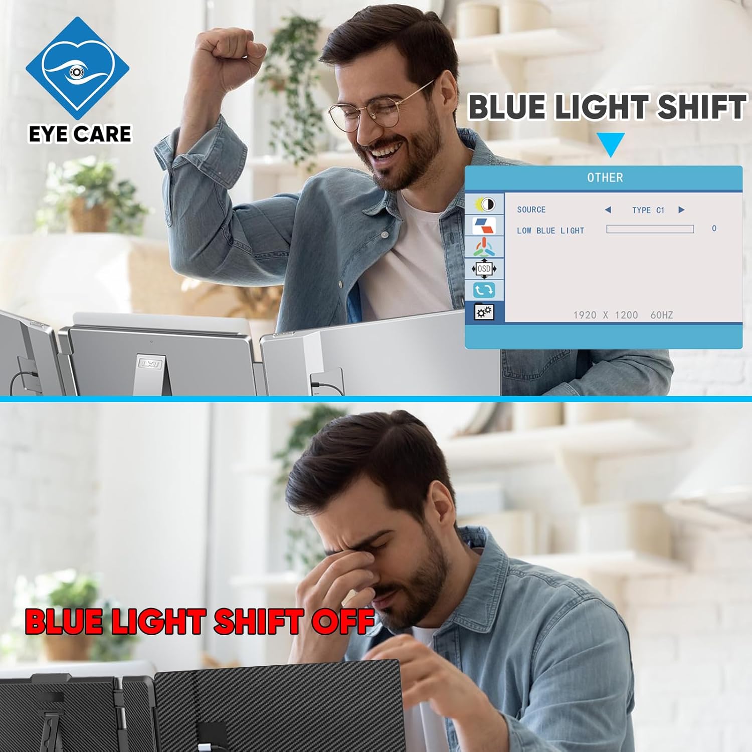 Thumbnail 6 de Laptop Screen Extender Triple Monitor (FHD 1200P 16:10 IPS) for 12–16.2 inch Laptops