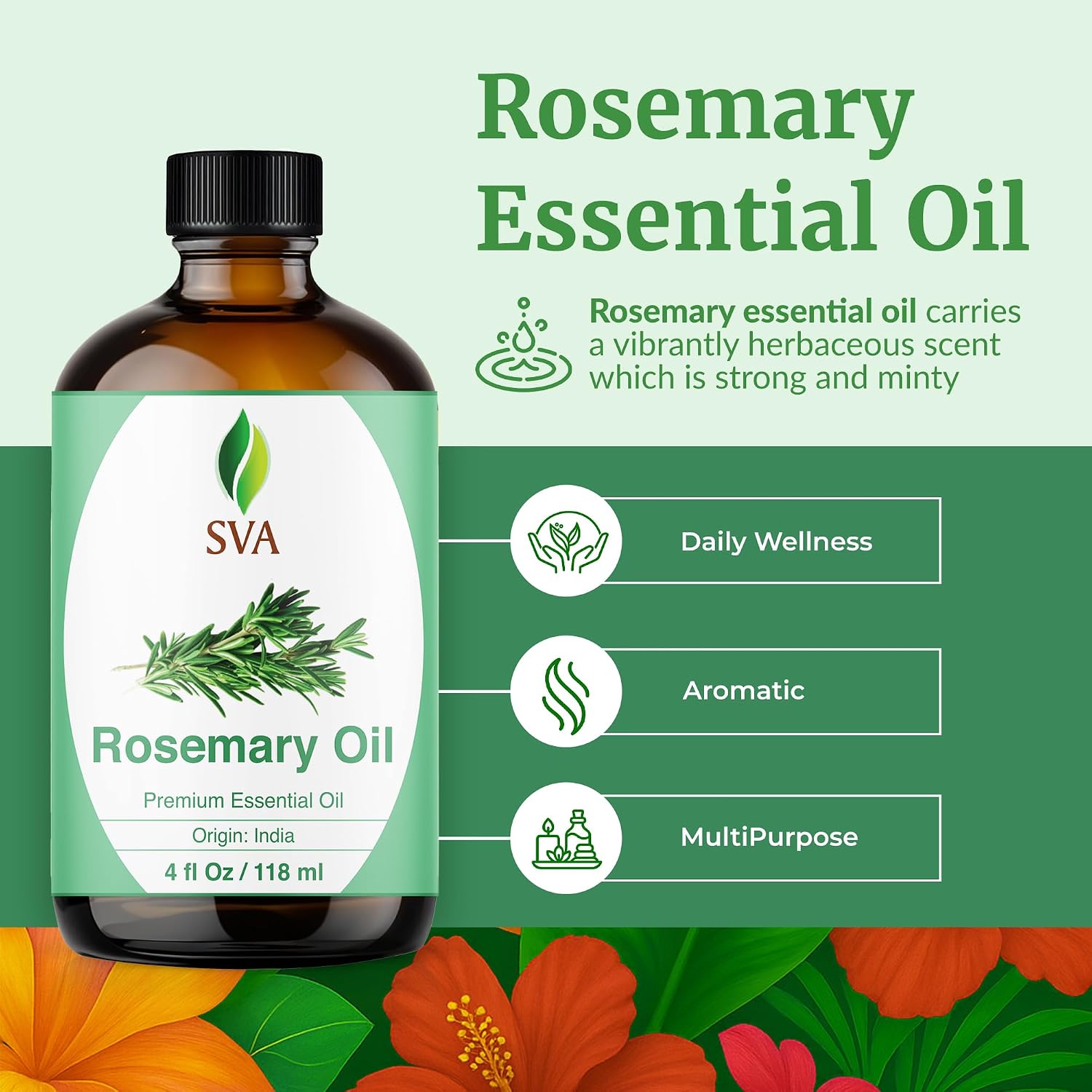 Detalle 2 de SVA Rosemary Essential Oil 4 fl oz