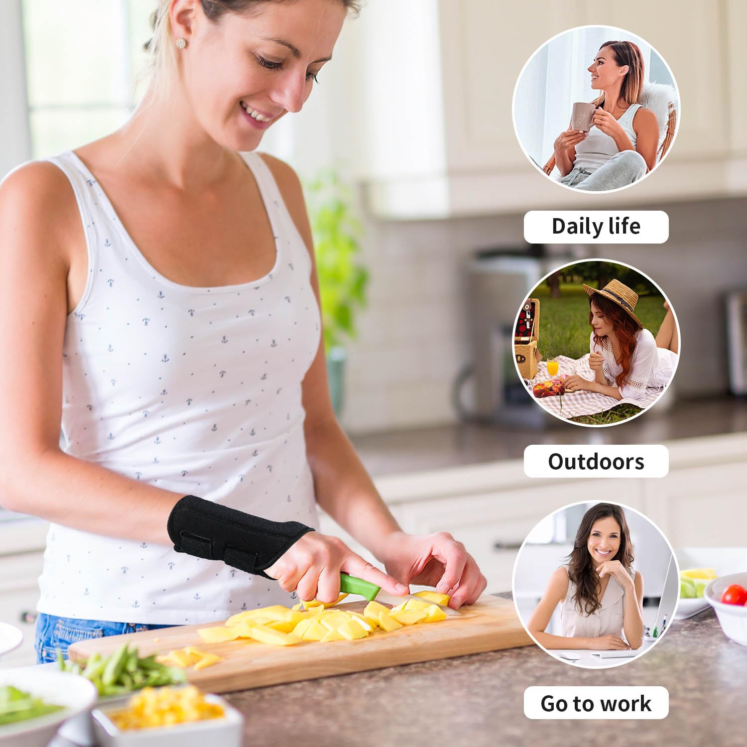 Thumbnail 6 de Kecartu Left-Hand Wrist Brace, S/M, Adjustable Straps and Aluminium Splint