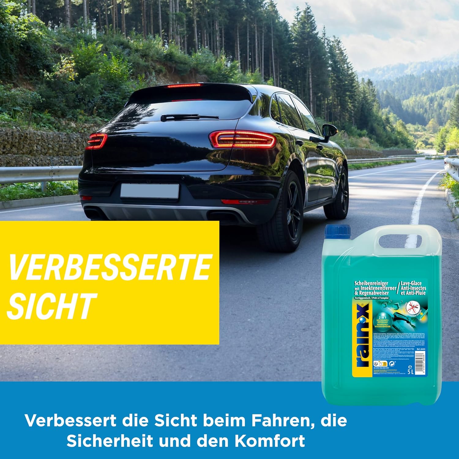 Thumbnail 5 de Rain-X Scheibenreiniger mit Insektenentferner und regennreduzierender Technologie – 5L