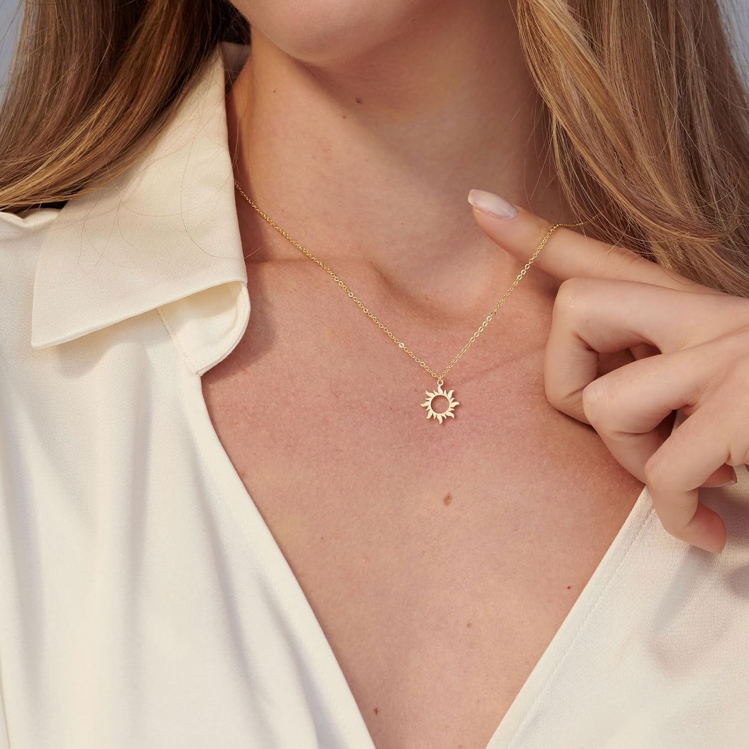 Detalle 2 de HANLI Halskette 14K Gold vergoldet 42 cm