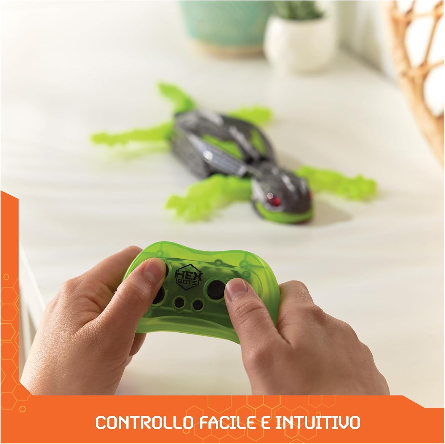 Detalle de Hex Bots Geco Telecomandato: geco interattivo radiocomandato per pavimenti e pareti