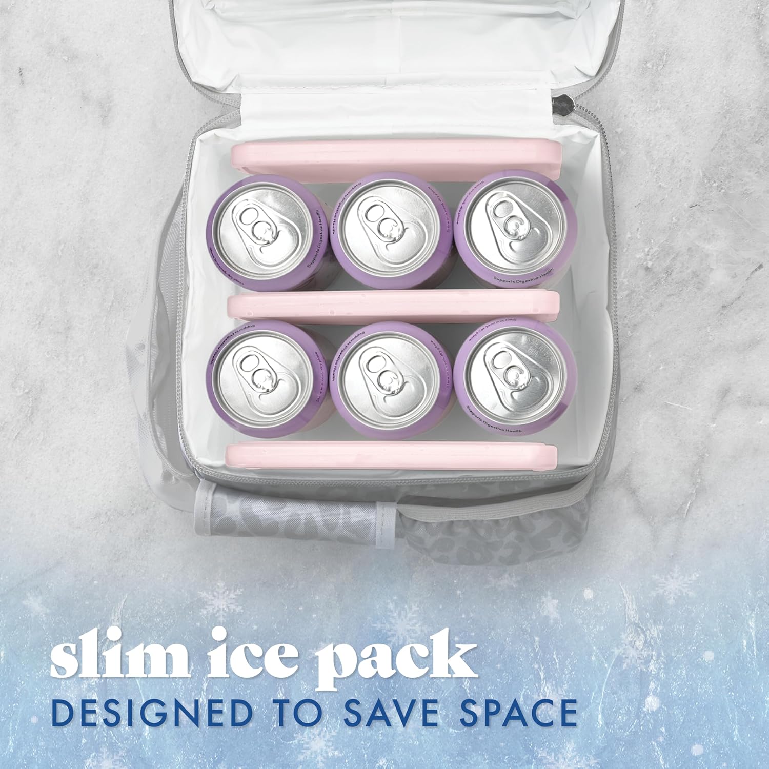 Thumbnail 6 de Fit & Fresh Cool Coolers XL Slim Ice Packs (4Pk) – Quick-Freeze Reusable Lunch Cooler Packs, Space-Saving, Light Pink