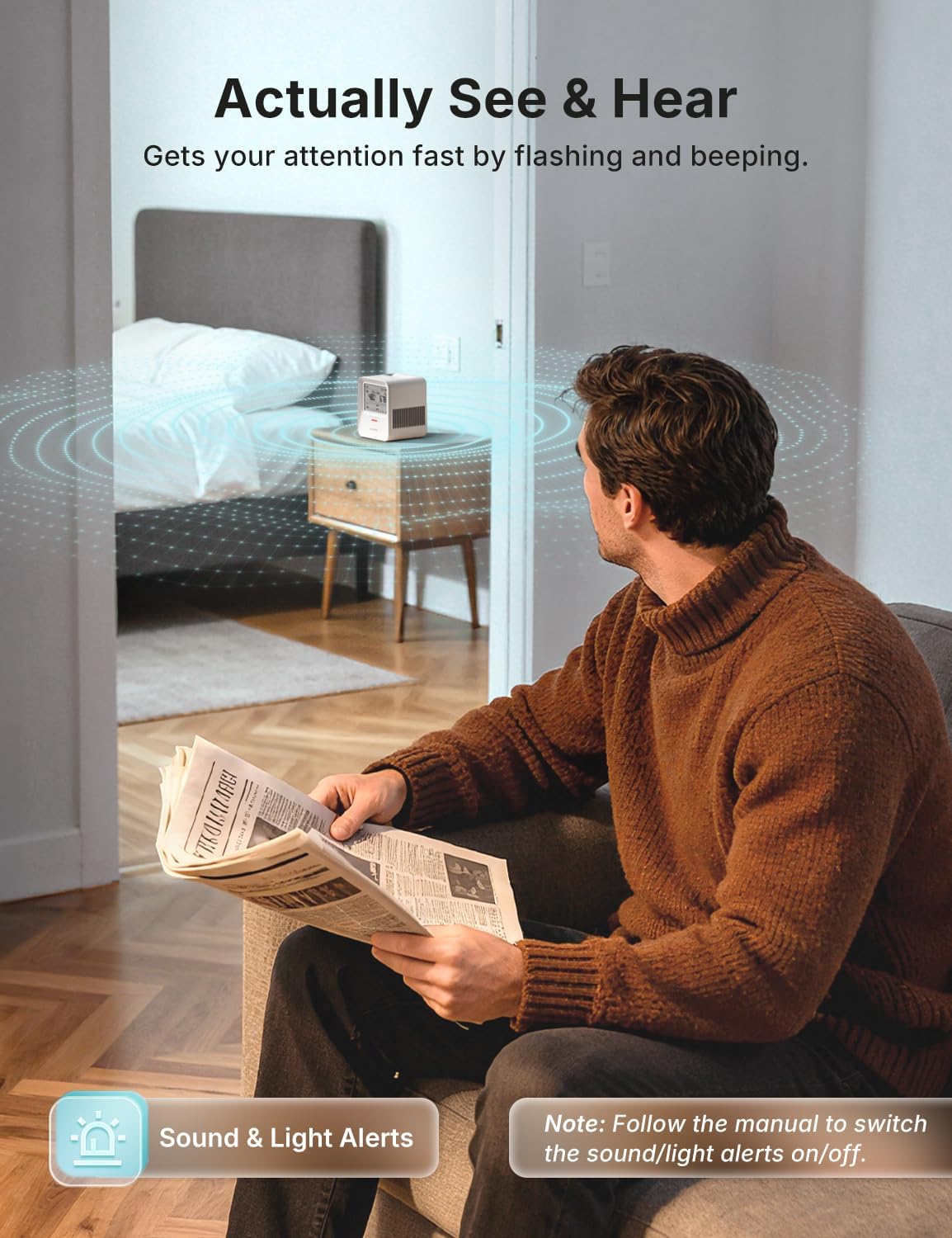 Detalle 2 de X-Sense XR0B-SR Radon Detector with Audible and Visual Alerts, 99 Reports