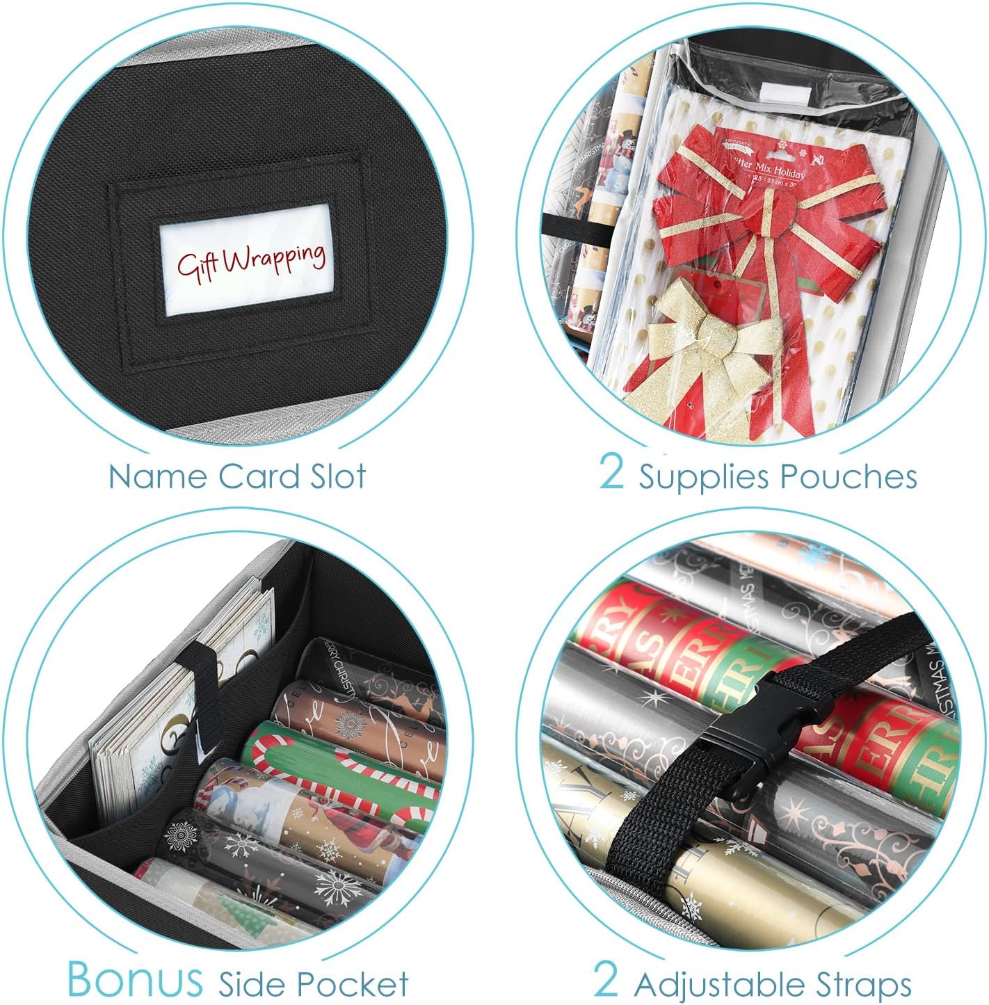 Detalle 2 de Hearth & Harbor Wrapping Storage Container with 22 Rolls
