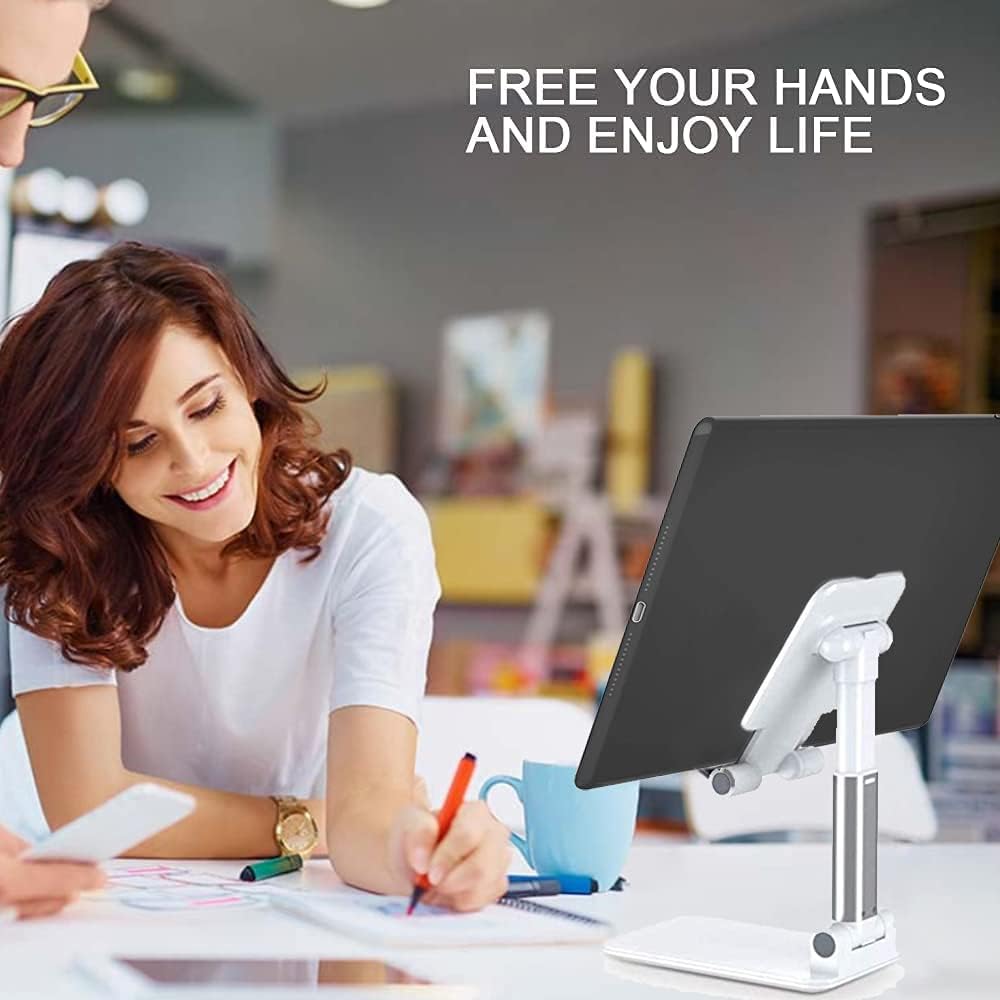 Detalle de Meetuo 2-Pack Adjustable Cell Phone Stands (Foldable, Portable, Adjustable Angle & Height)
