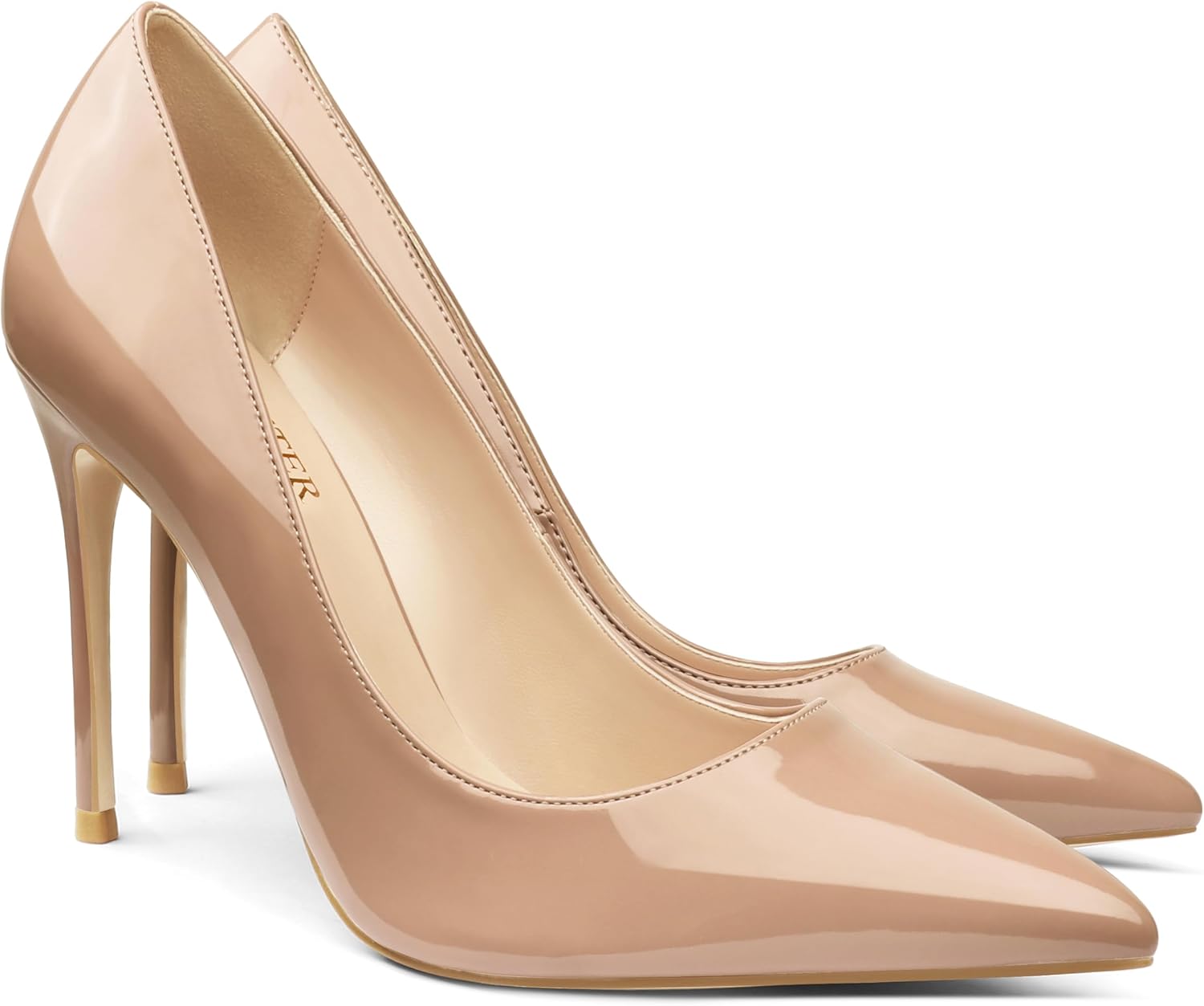 Detalle de COLETER 99a768e1-3113-4b80-a768-fac6dd721a44 Women's Pointed-Toe Pumps, 4-Inch Stiletto, Slip-On