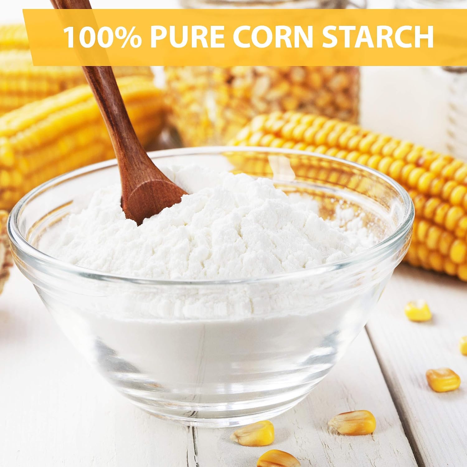 Detalle de Roots Circle 100% Pure Corn Starch, 17.63 oz Airtight Container
