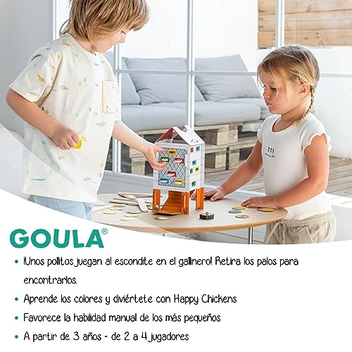 Detalle de Goula Happy Chickens: juego de mesa educativo para preescolar, 3+ años