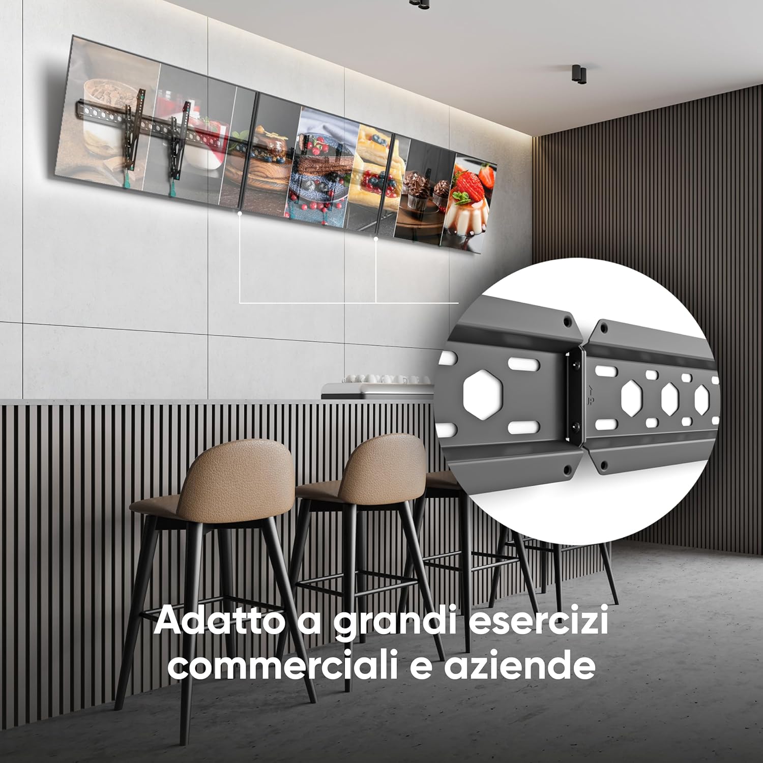 Thumbnail 5 de ONKRON TM6-B: braccio per TV a muro inclinabile 43–85" con VESA 75x75–600x400 mm