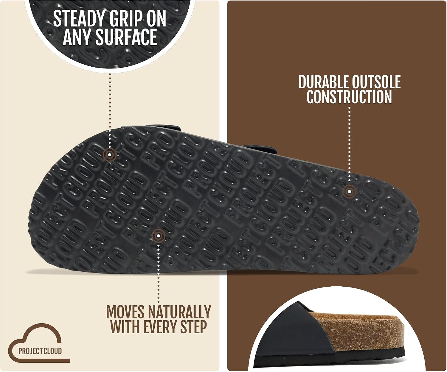 Thumbnail 3 de Project Cloud Men's Sandals, Genuine Leather