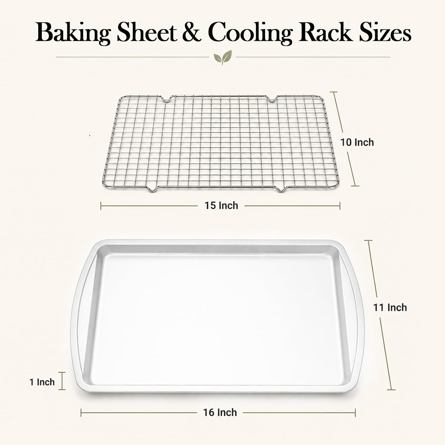 Thumbnail 1 de Baking Sheet Set with Cooling Racks, 16 × 11 Inch