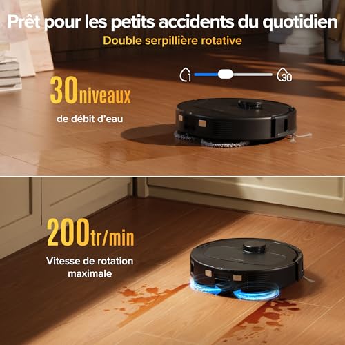 Detalle de roborock Qrevo S Pro Set : Robot aspirateur laveur anti-enchevêtres et station tout-en-un