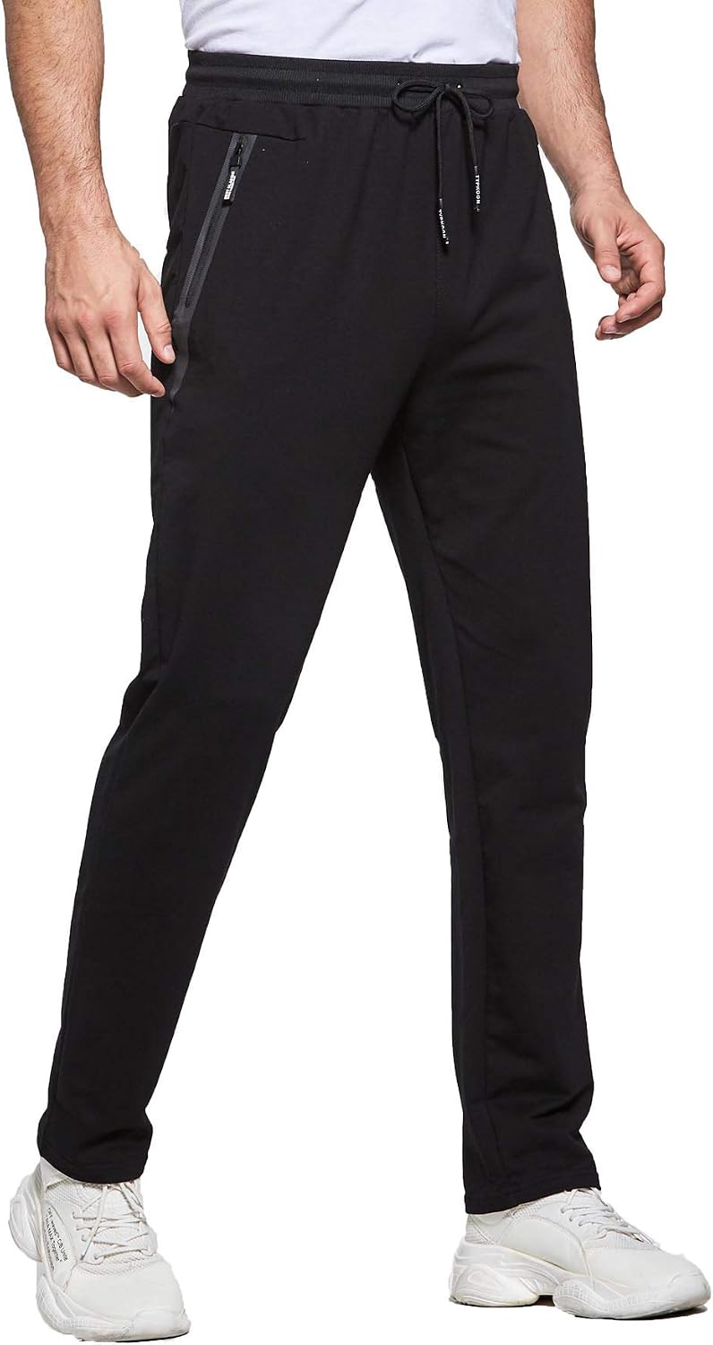 Detalle de Tansozer Mens Slim Fit Joggers with Zip Pockets (Drawstring Waist)