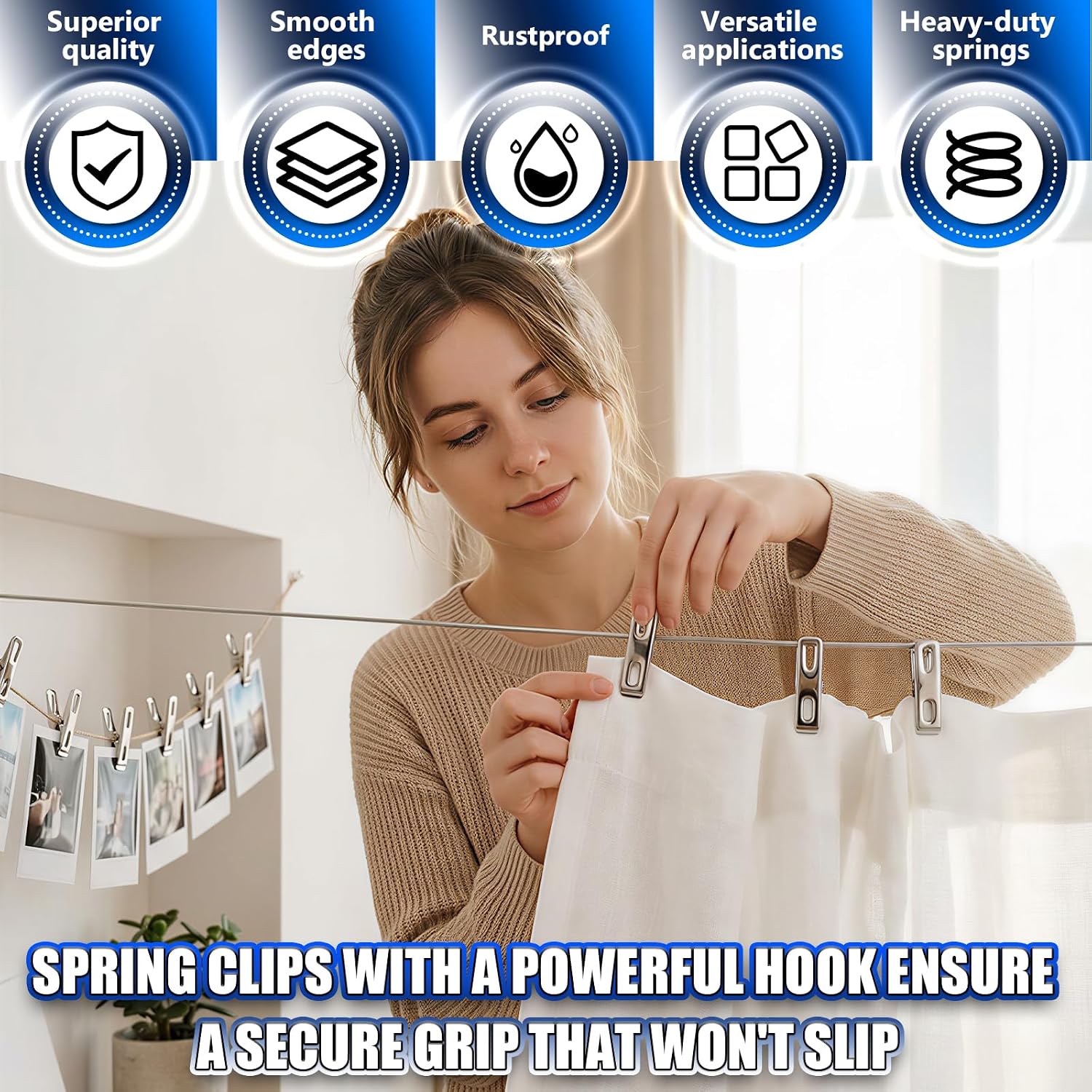 Thumbnail 3 de Miqzwers Stainless Steel Clothes Pins