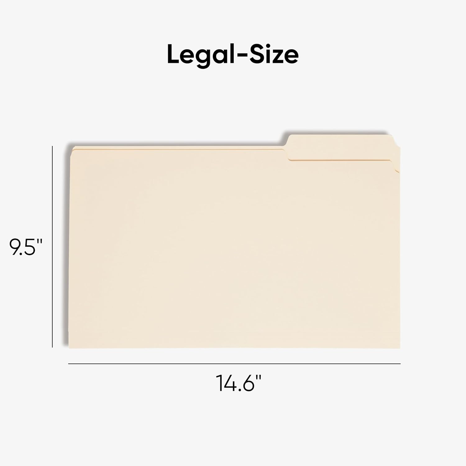 Detalle 2 de SMEAD 15330 Legal-Size Manila File Folders, 1/3-Cut Tabs, 100-Count
