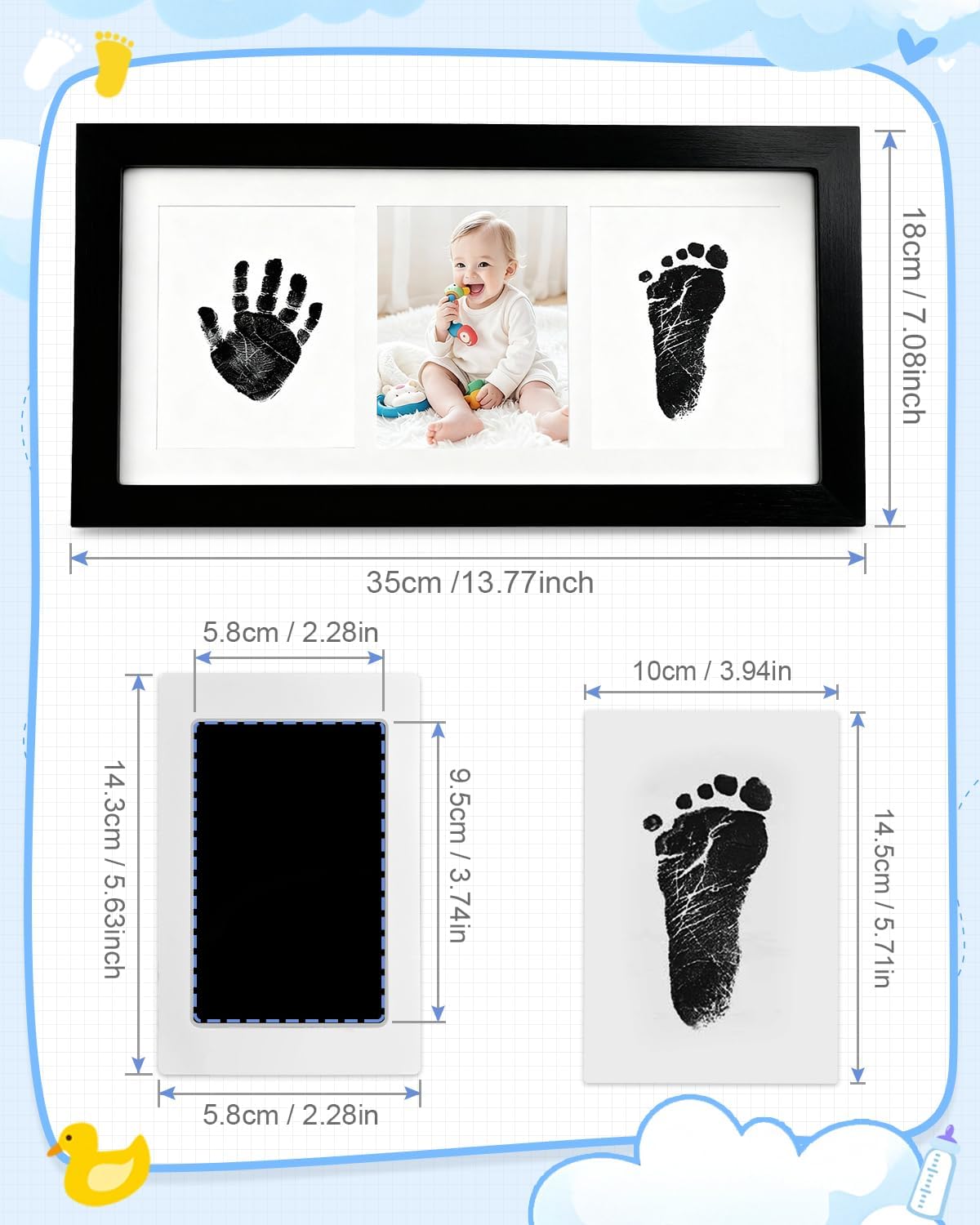 Detalle 2 de MOXTOYU Baby Hand and Footprint Kit 6 cards
