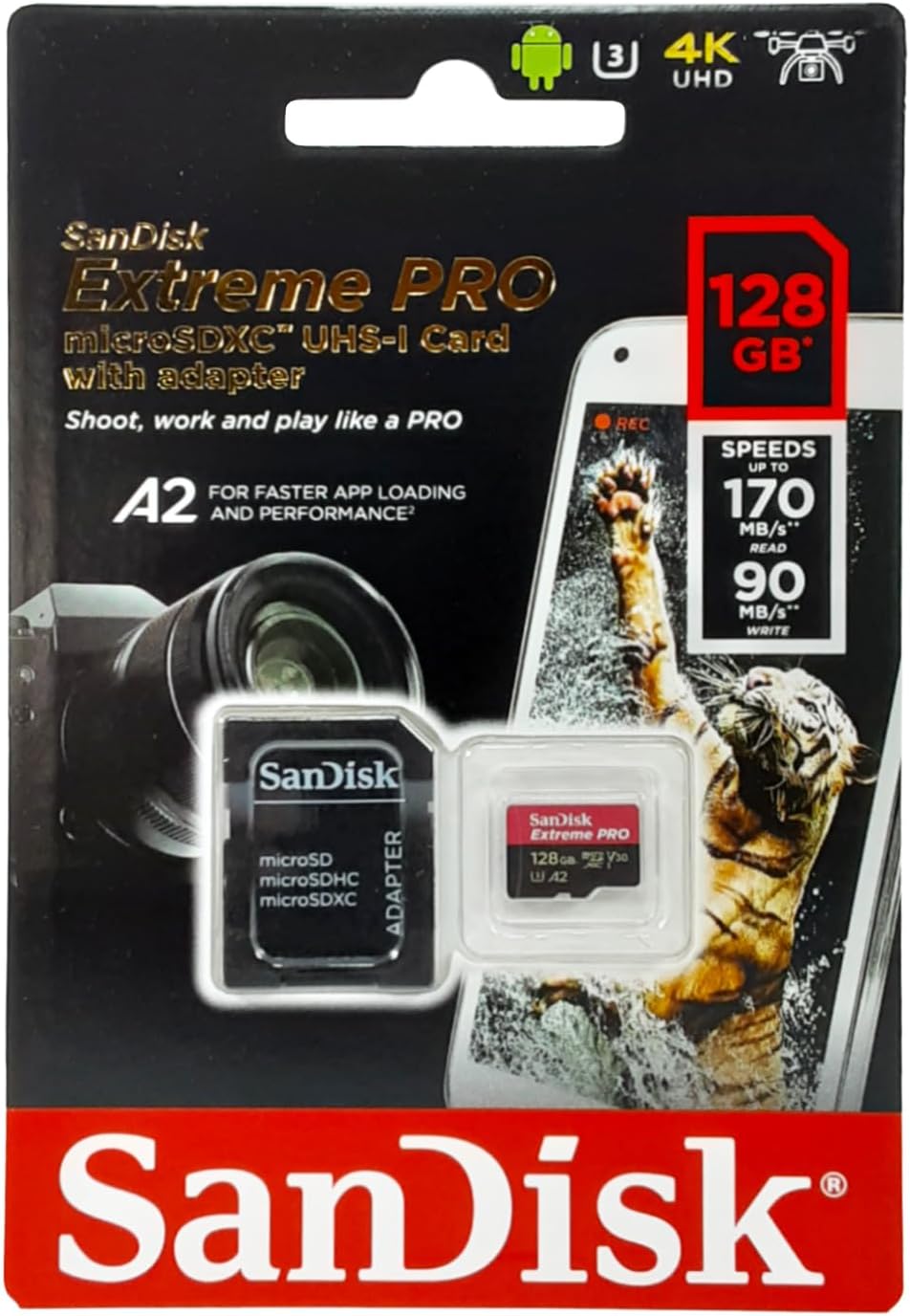 Thumbnail 6 de SanDisk Extreme Pro microSDHC da 32 GB con adattatore SD, App Performance A1 e Rescue Pro Deluxe