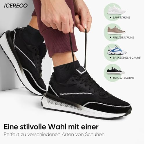 Thumbnail 6 de IceReco 10 Paia Calze Uomo Donna Corte Calzini Cotone Nero – Comfort, Vestibilità e Prestazioni