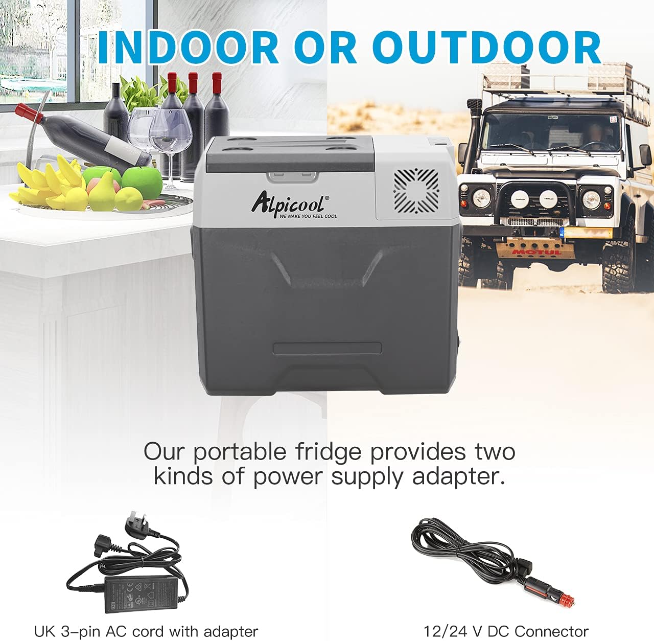 Detalle de Alpicool CX50 50L Compressor Car Refrigerator: Portable 12V/AC Fridge Freezer for Road Trips