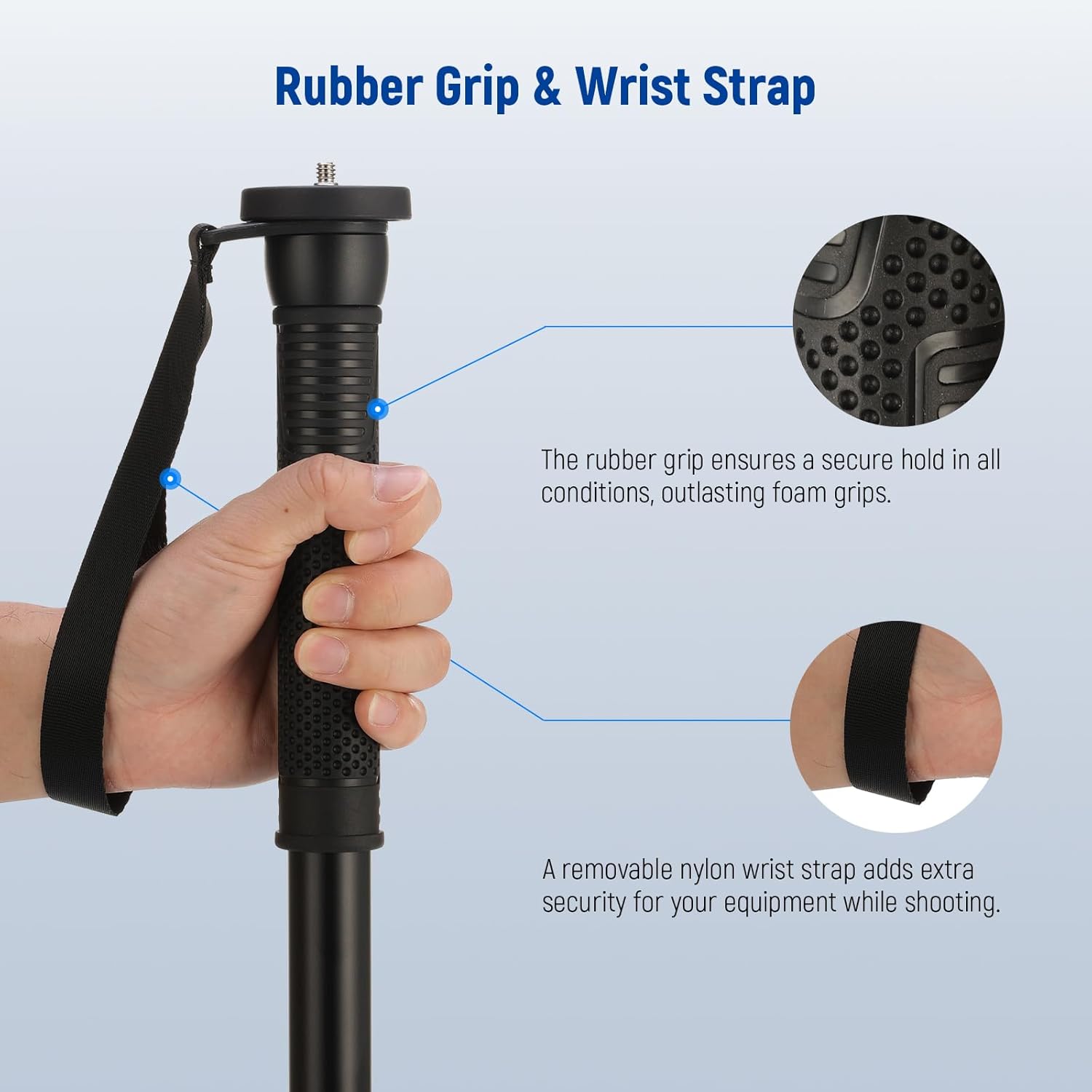 Thumbnail 4 de NEEWER 66.5" Camera Monopod Stand (Lightweight Aluminium Travel Monopod) with 1/4" & 3/8" Adapter, TP42