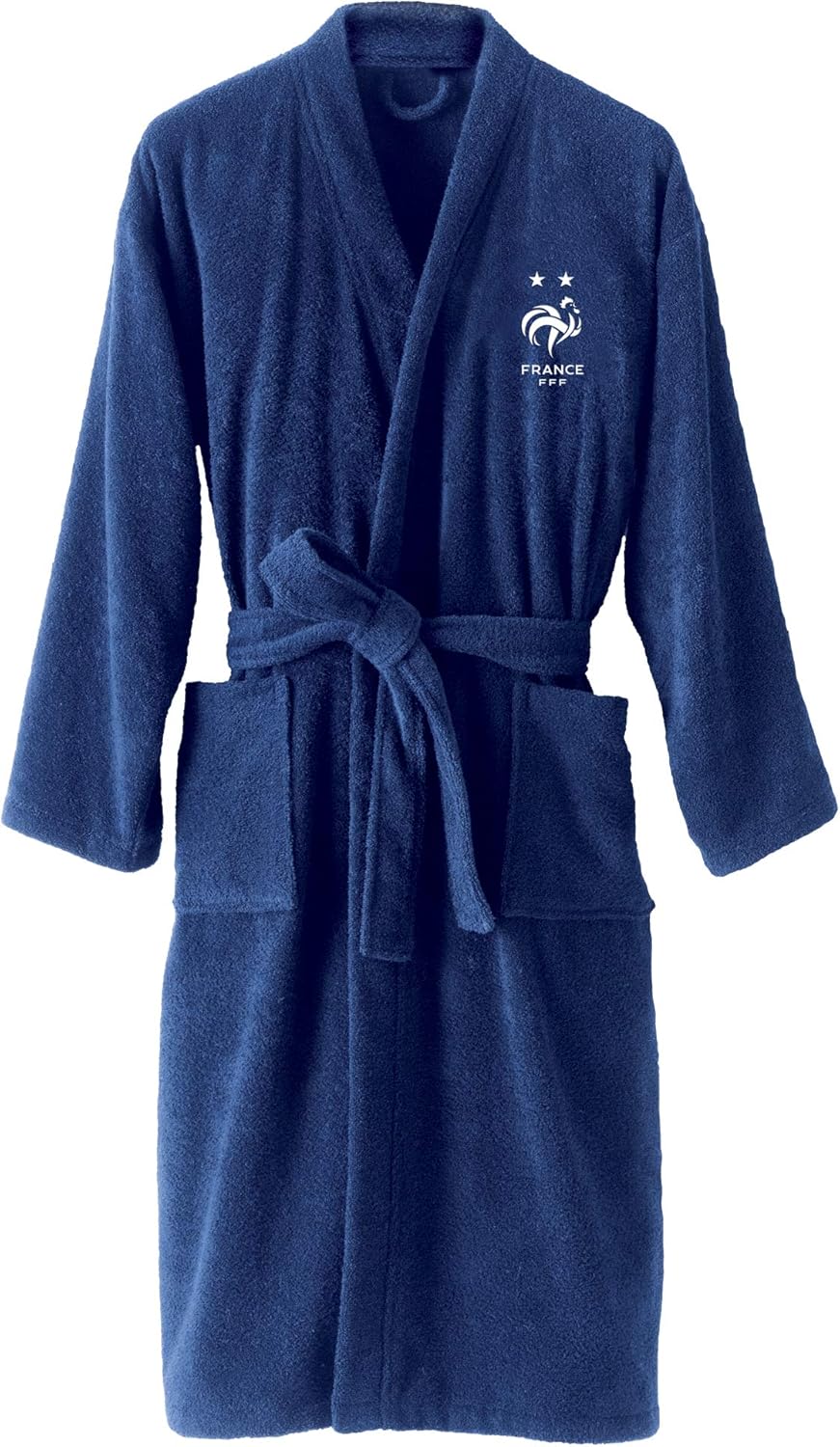 Thumbnail 2 de Peignoir adulte FFF Champions en bouclette 100% coton OEKO-TEX (bleu)