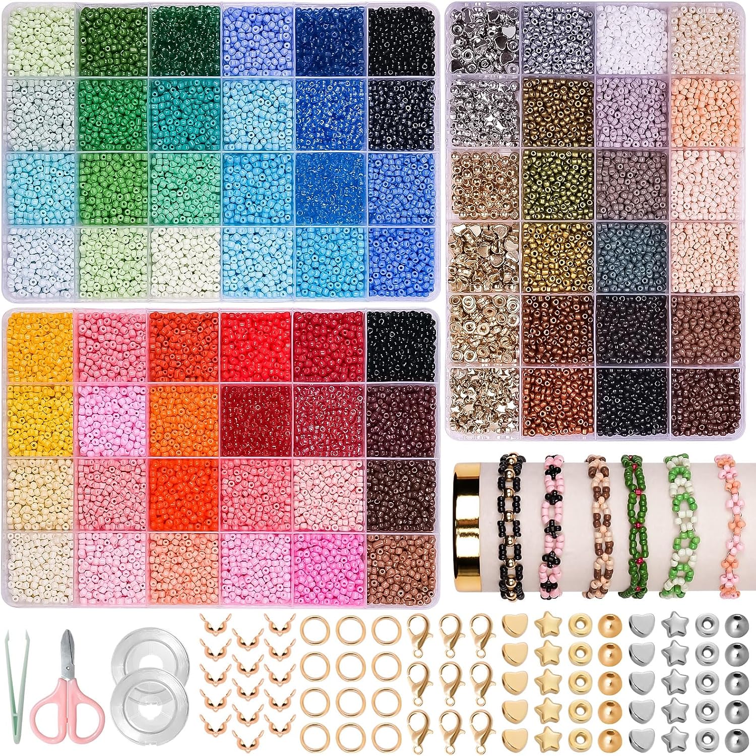 Detalle de JHWELRG 36500 Perlen Set 72 Farben